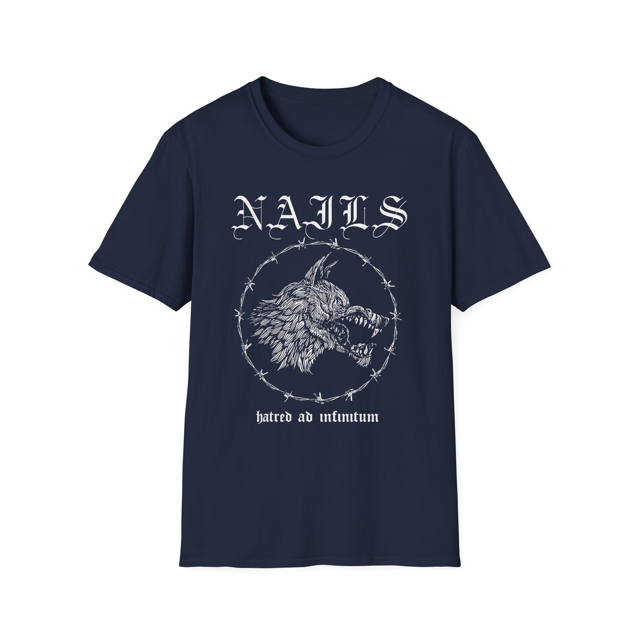 Nails Hatred Dog Unisex Softstyle T-Shirt