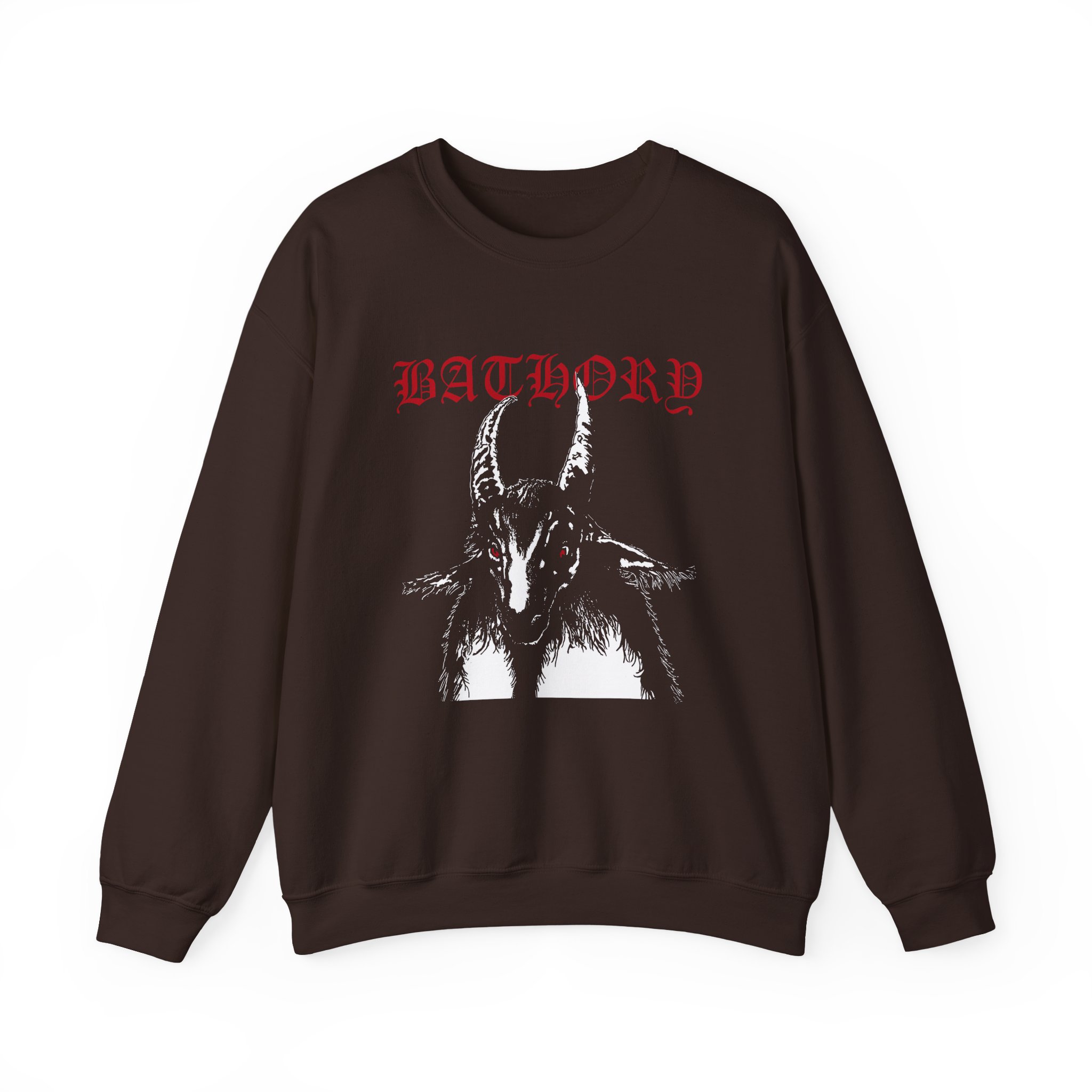 Bathory Goat Red Logo Unisex Heavy Blend Crewneck Sweatshirt