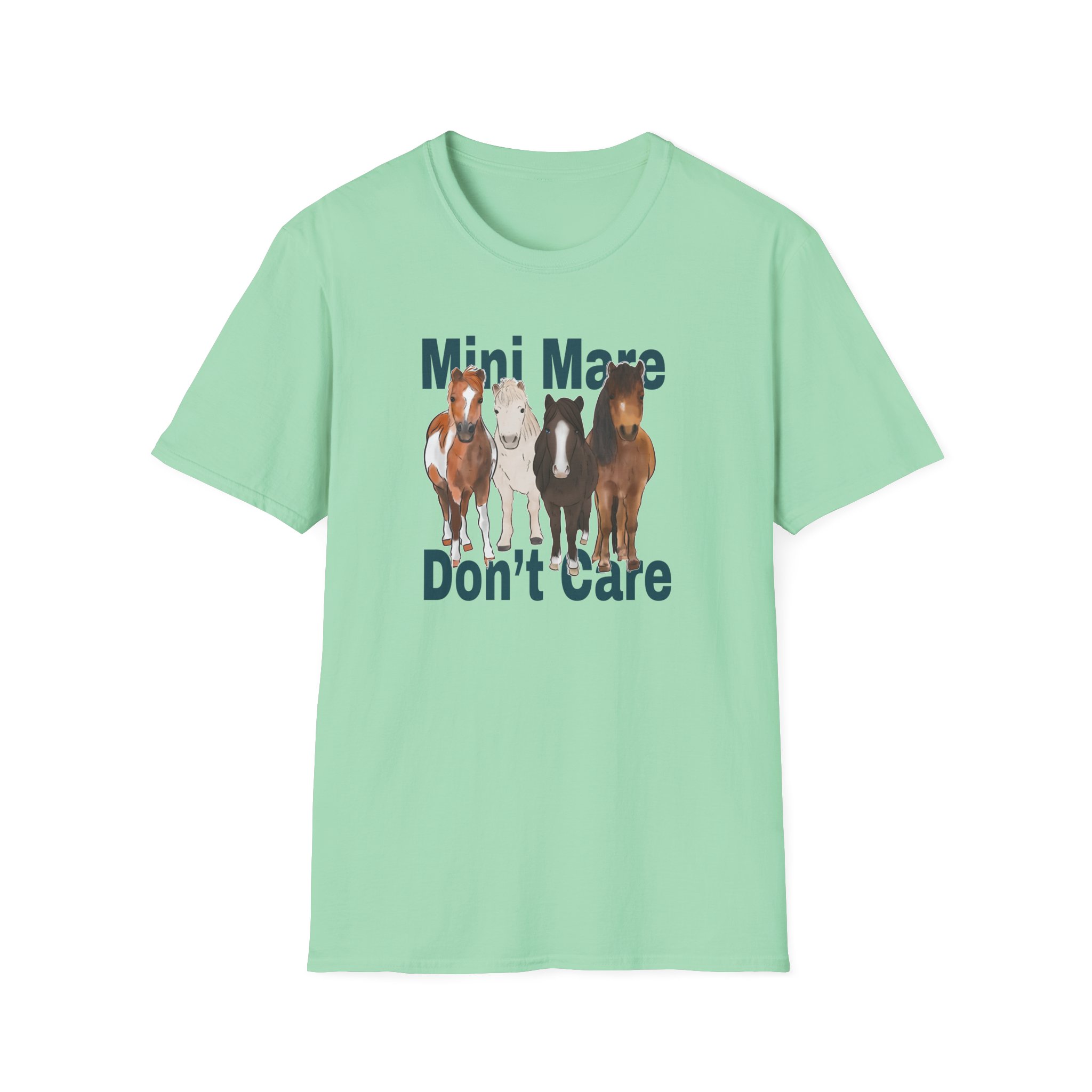 Katie Van Slyke Mini Mare Don't Care Unisex Softstyle T-Shirt