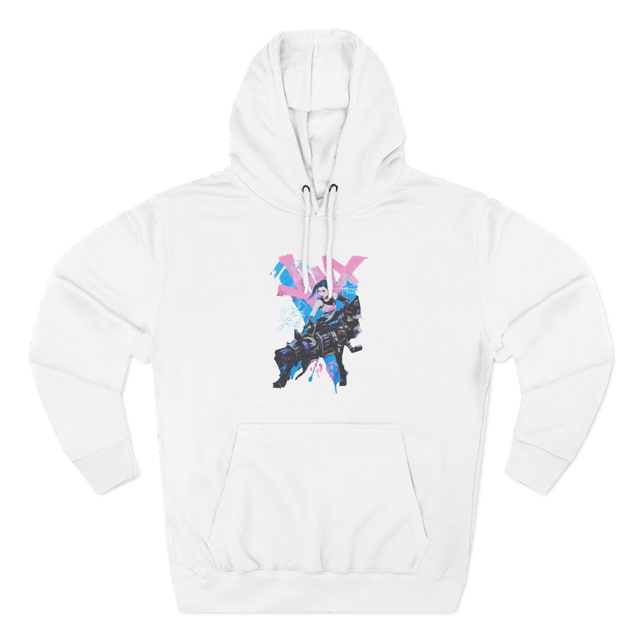 Jinx Arcane Graffiti Jumbo Three-Panel Fleece Hoodie