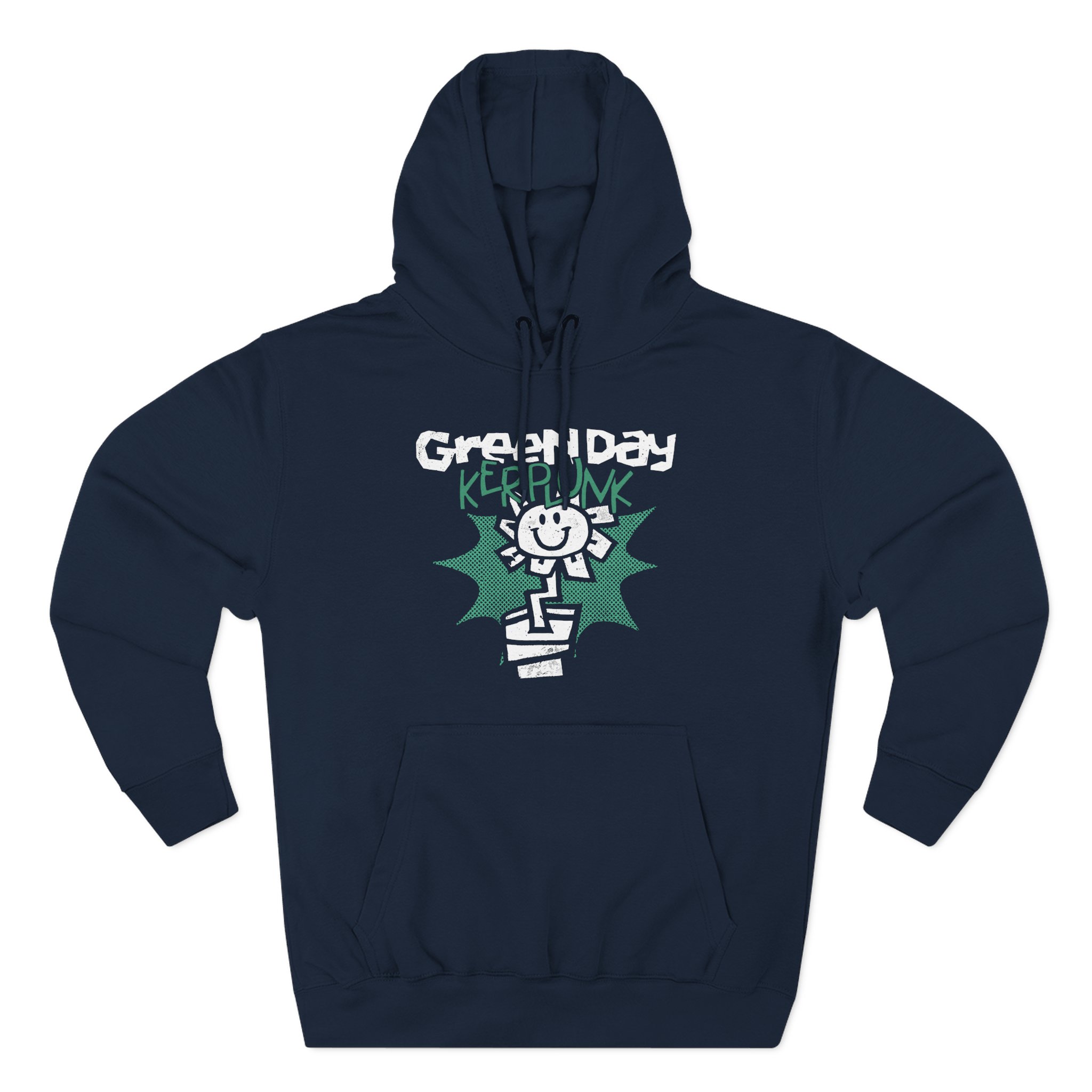 Green Day Kerplunk Vintage Flower Three-Panel Fleece Hoodie