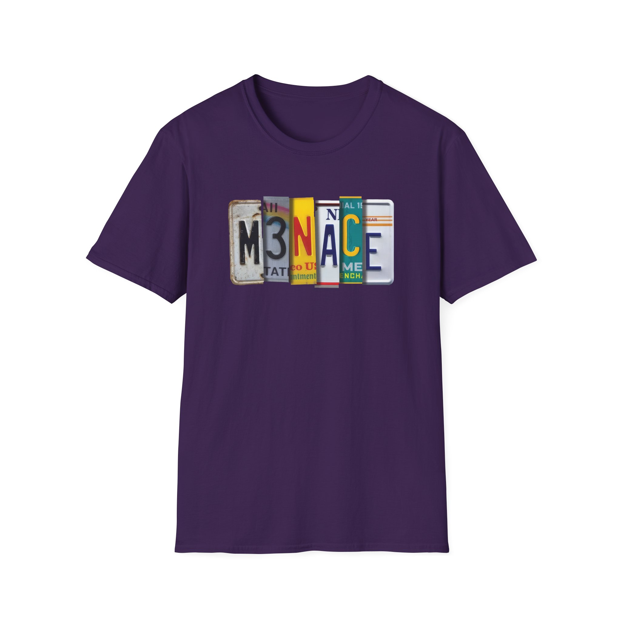 Kanel Joseph Menace License Plate Unisex Softstyle T-Shirt