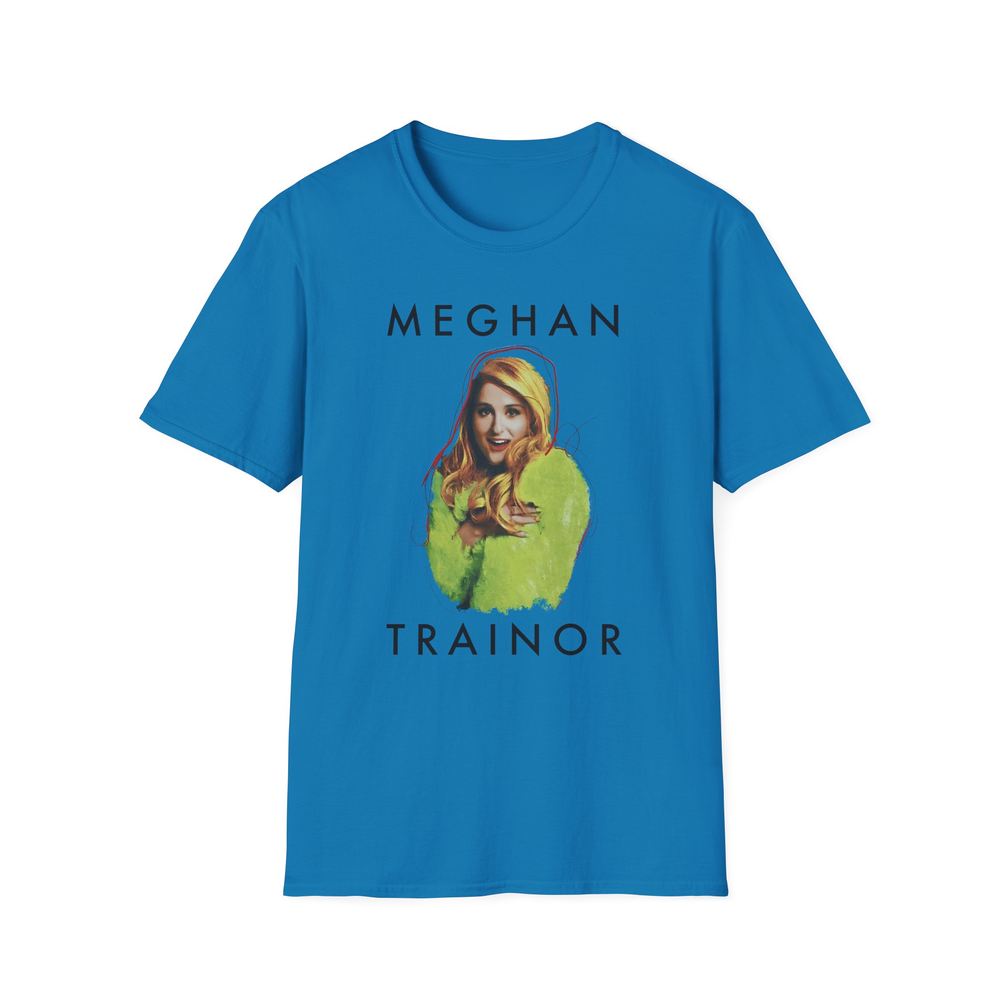 Meghan Trainor Title Pose Turquoise Unisex Softstyle T-Shirt