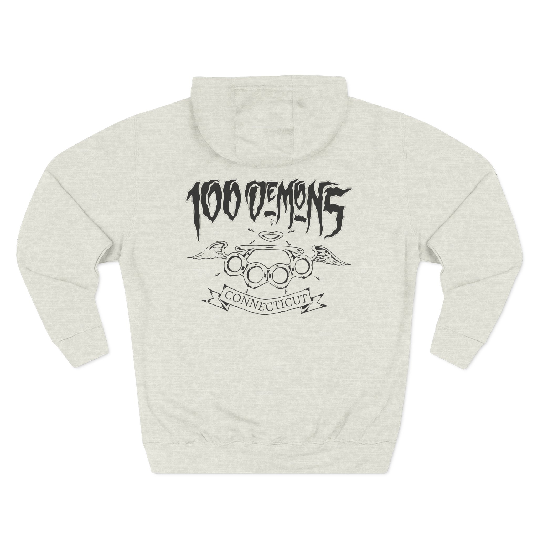 100 Demons Connecticut Hardcore Three-Panel Fleece Hoodie