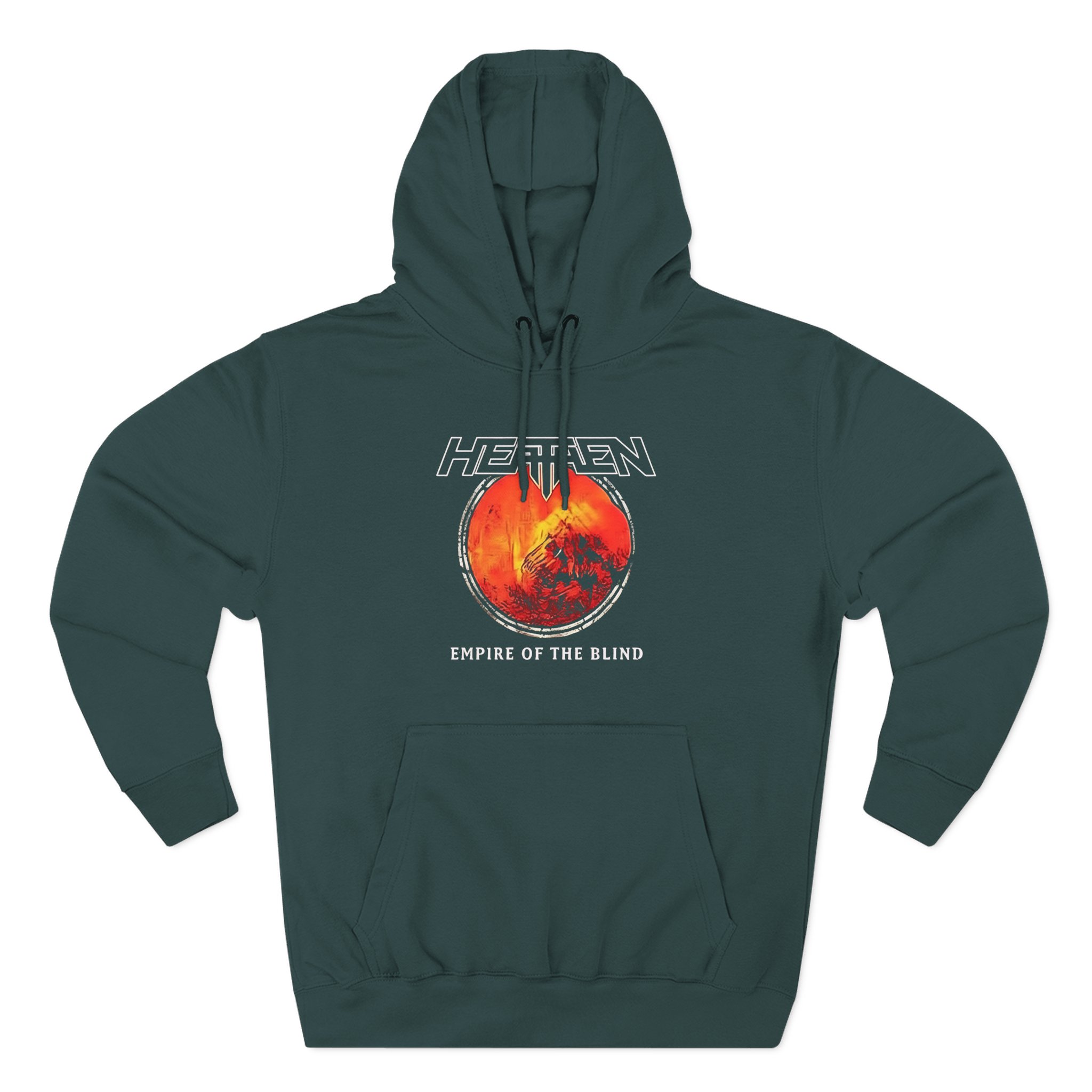 Heathen Empire of the Blind Australia Tour 2022 Three-Panel Fleece Hoodie