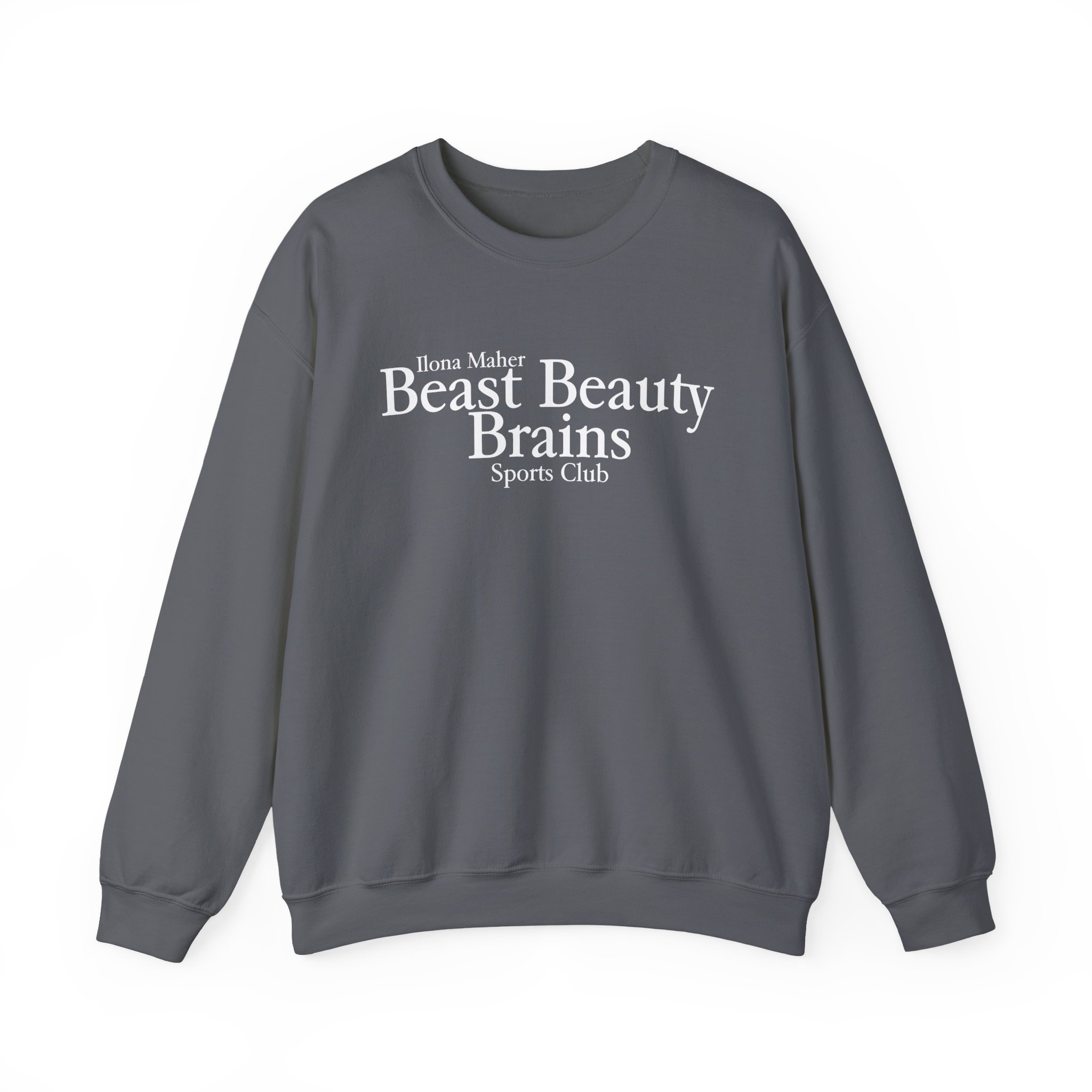 Ilona Maher Beast Beauty Brains Sports Club Unisex Heavy Blendâ„¢ Crewneck Sweatshirt