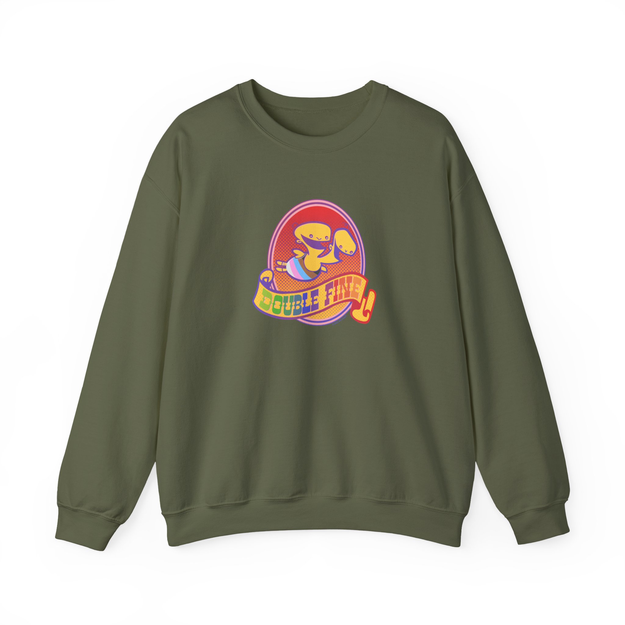 Double Fine Pride Unisex Heavy Blendâ„¢ Crewneck Sweatshirt