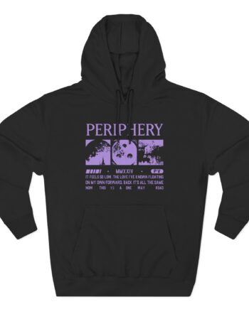 Periphery Album Collage Long Three-Panel Fleece Hoodie