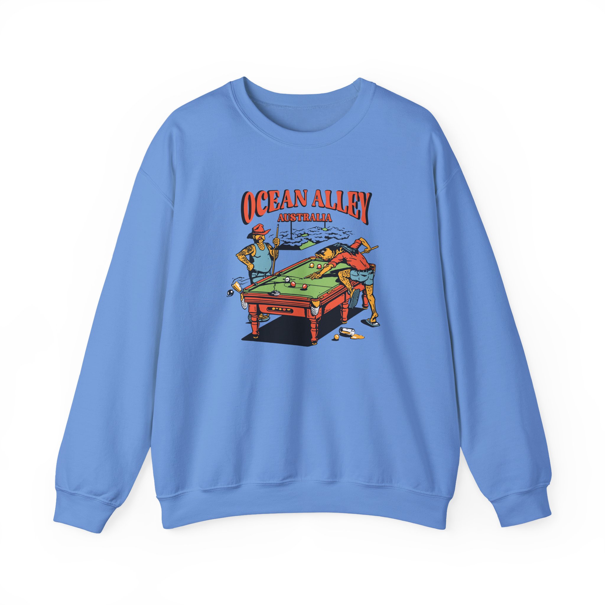 Ocean Alley Pool Table Unisex Heavy Blendâ„¢ Crewneck Sweatshirt