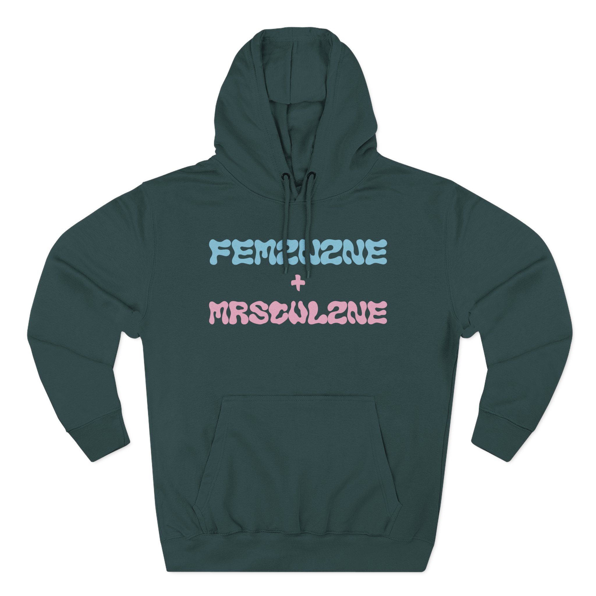 Marina Feminine Masculine Three-Panel Fleece Hoodie