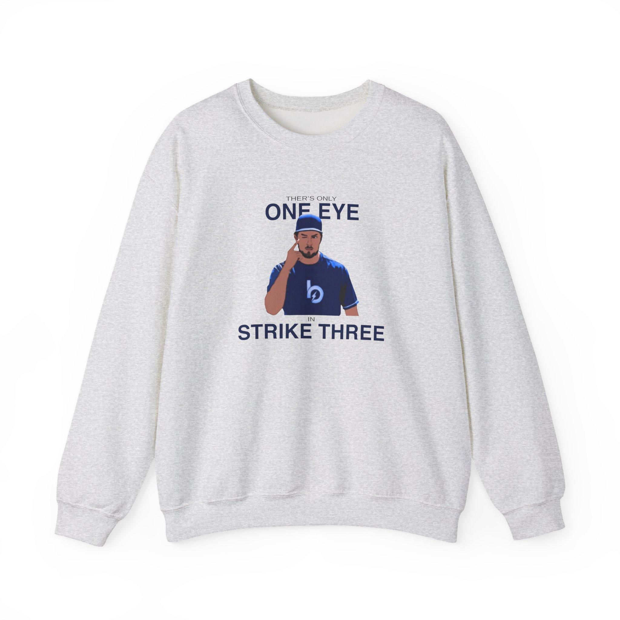 Trevor Bauer One Eye Strike Three Unisex Heavy Blendâ„¢ Crewneck Sweatshirt