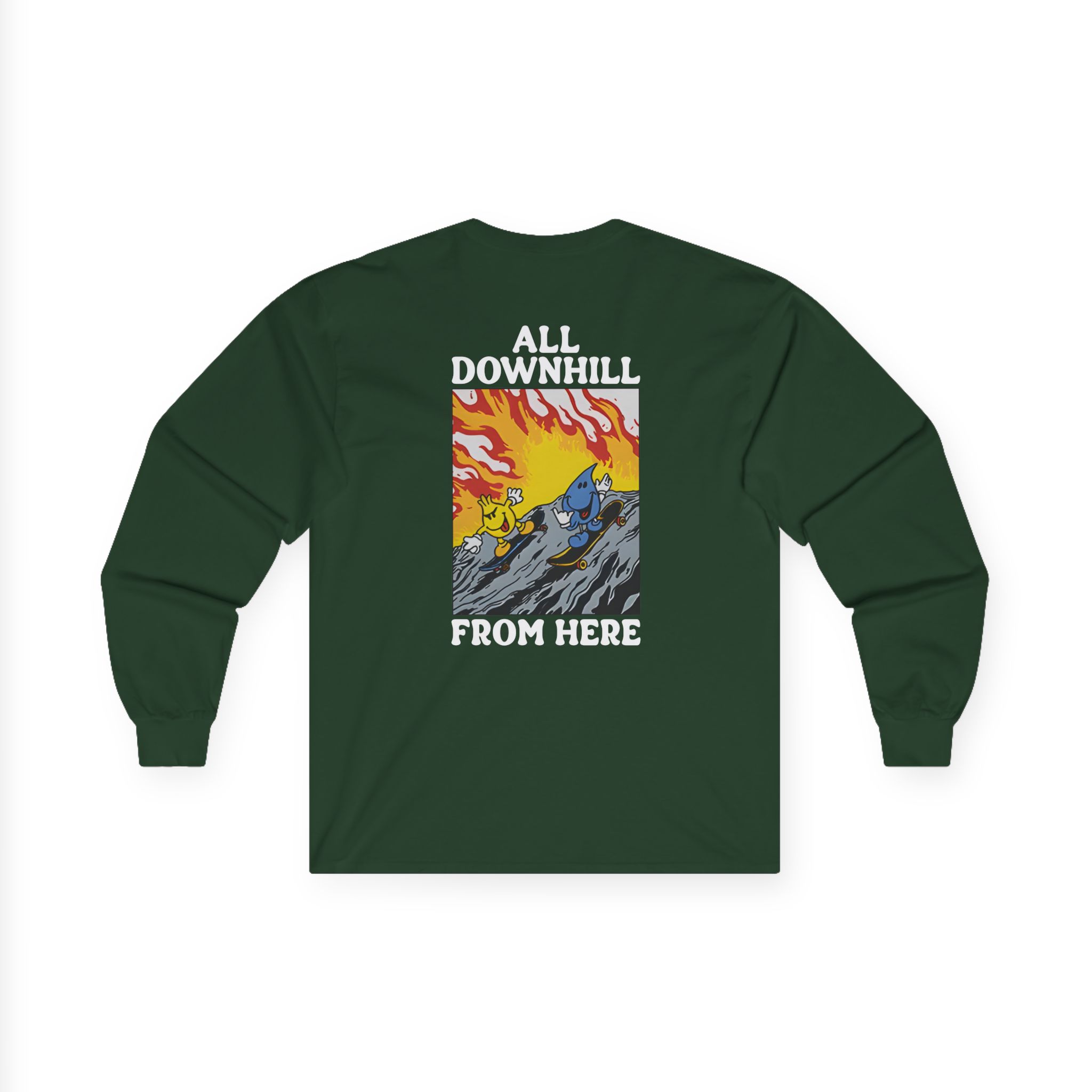 New Found Glory It’s All Downhill From Here Flame Unisex Ultra Cotton Long Sleeve Tee