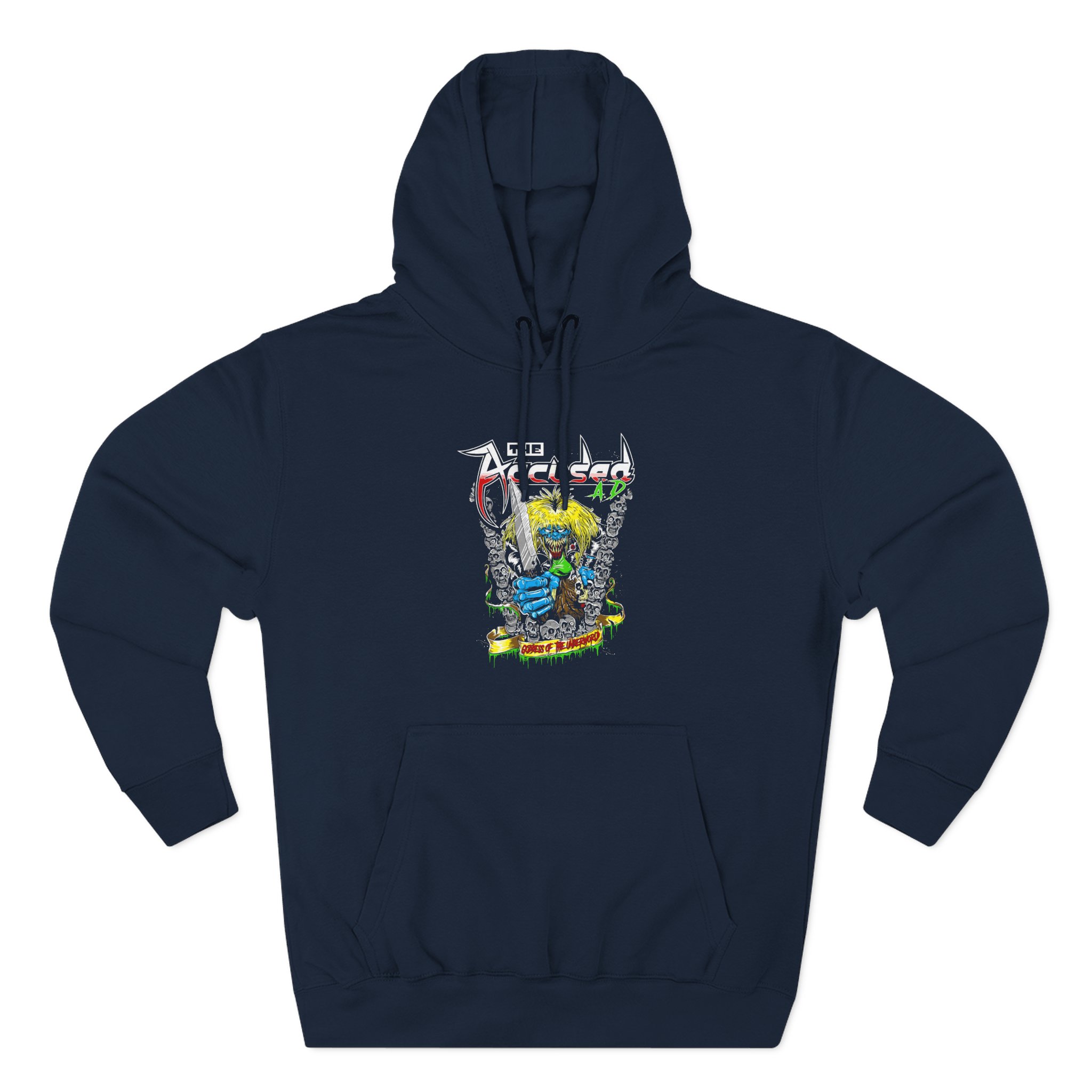 Accused Ad Goddess of the Underworld Three-Panel Fleece Hoodie
