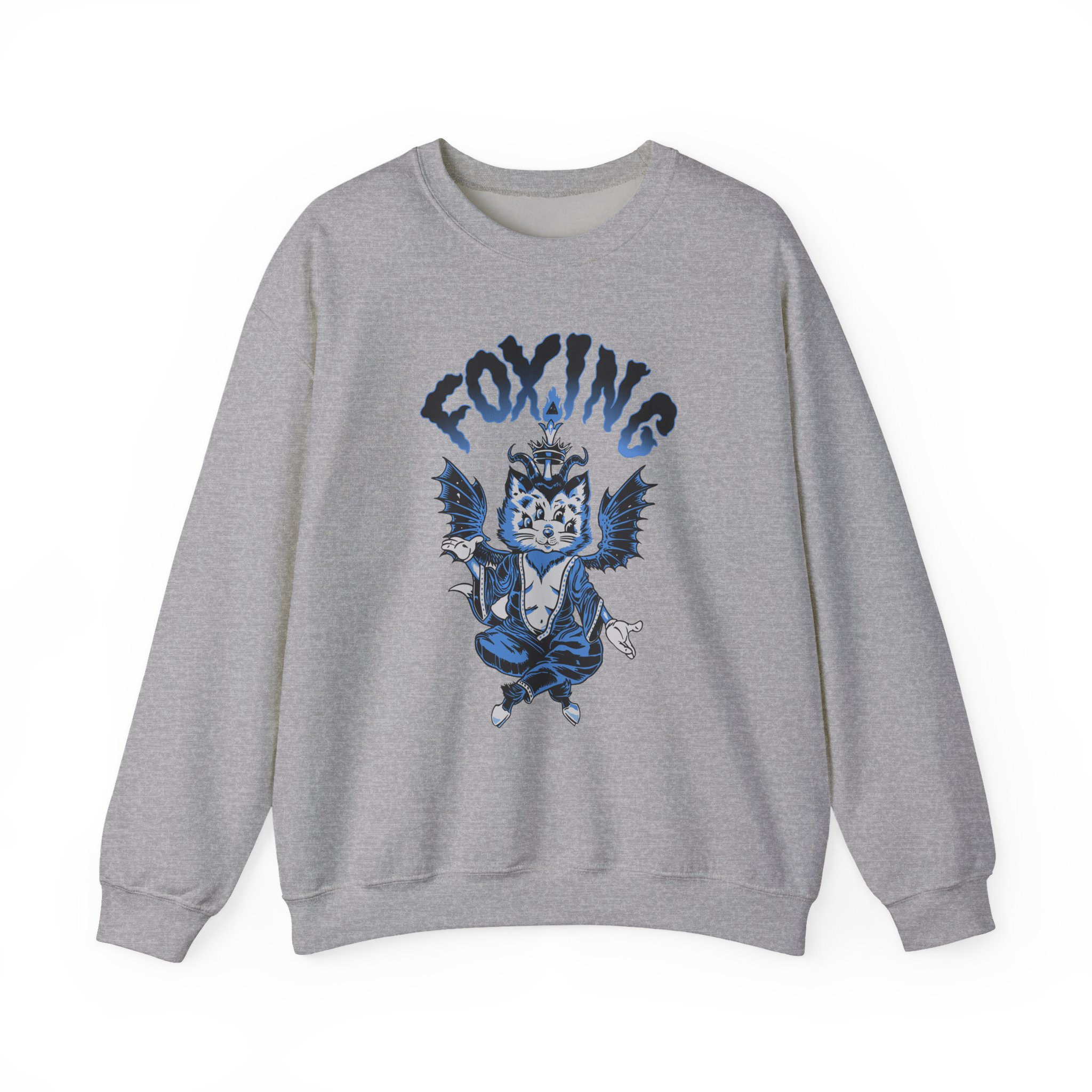 Foxing Four-eyed Cat Unisex Heavy Blendâ„¢ Crewneck Sweatshirt