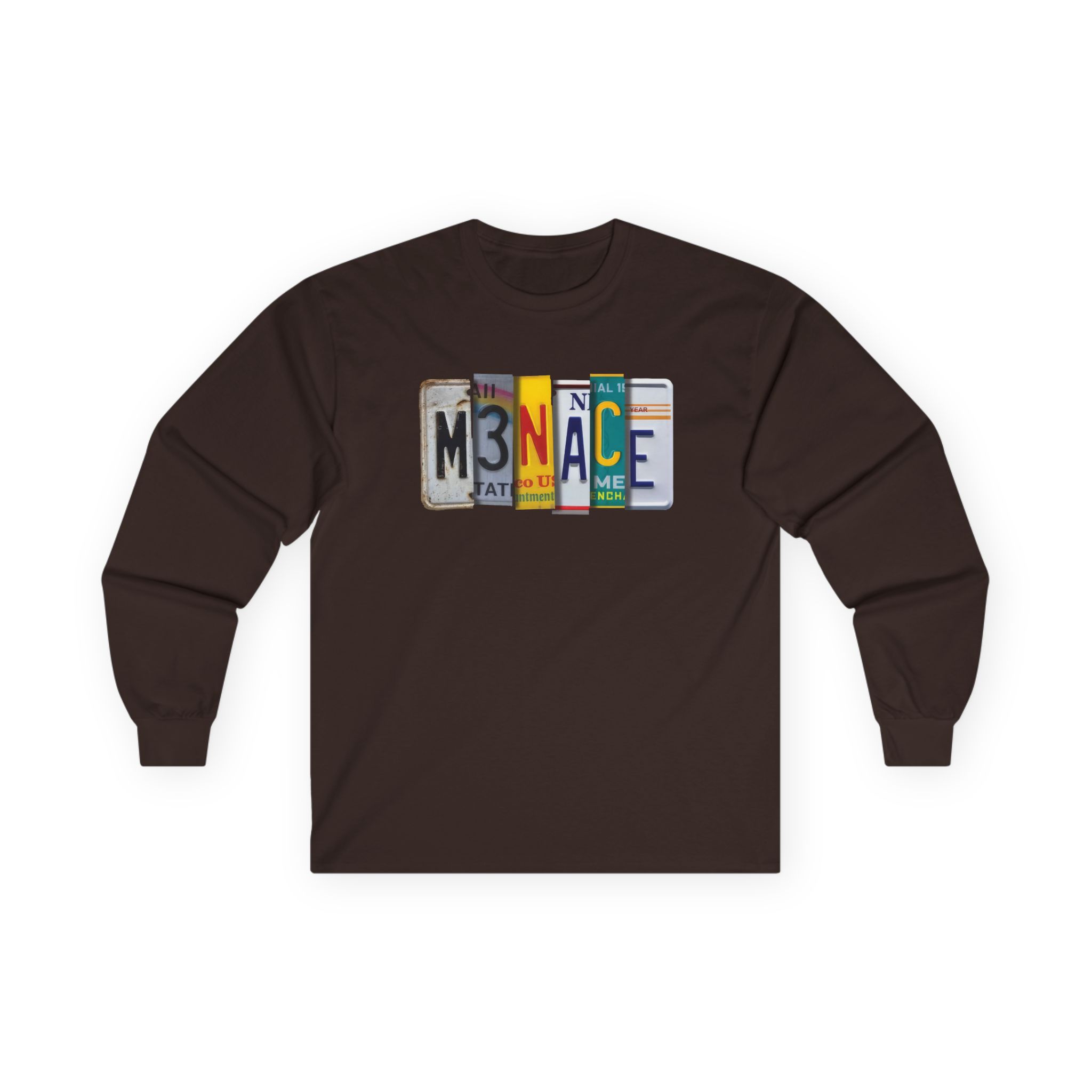 Kanel Joseph Menace License Plate Unisex Ultra Cotton Long Sleeve Tee