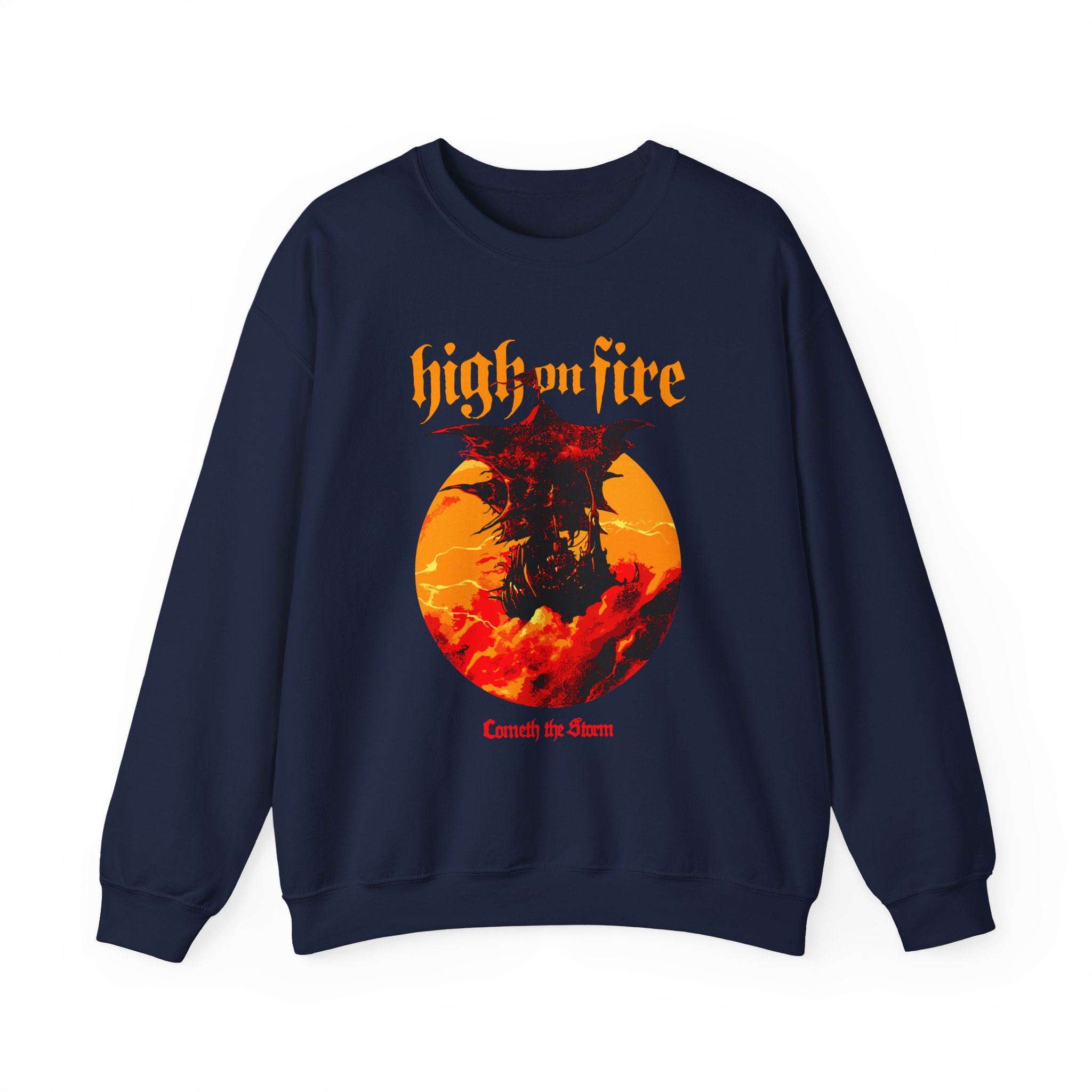 High on Fire Cometh the Storm Unisex Heavy Blendâ„¢ Crewneck Sweatshirt