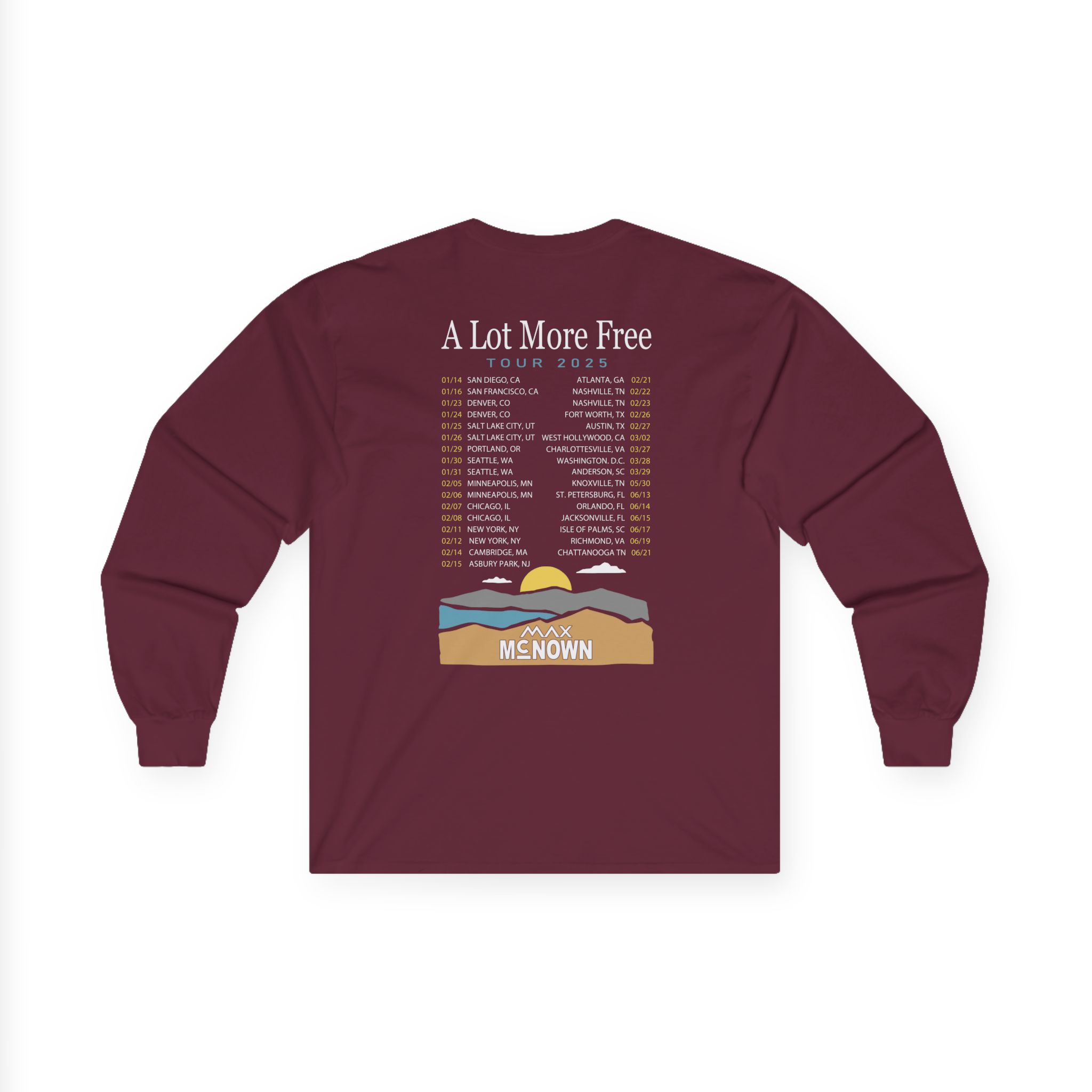 Max Mcnown US Tour Unisex Ultra Cotton Long Sleeve Tee