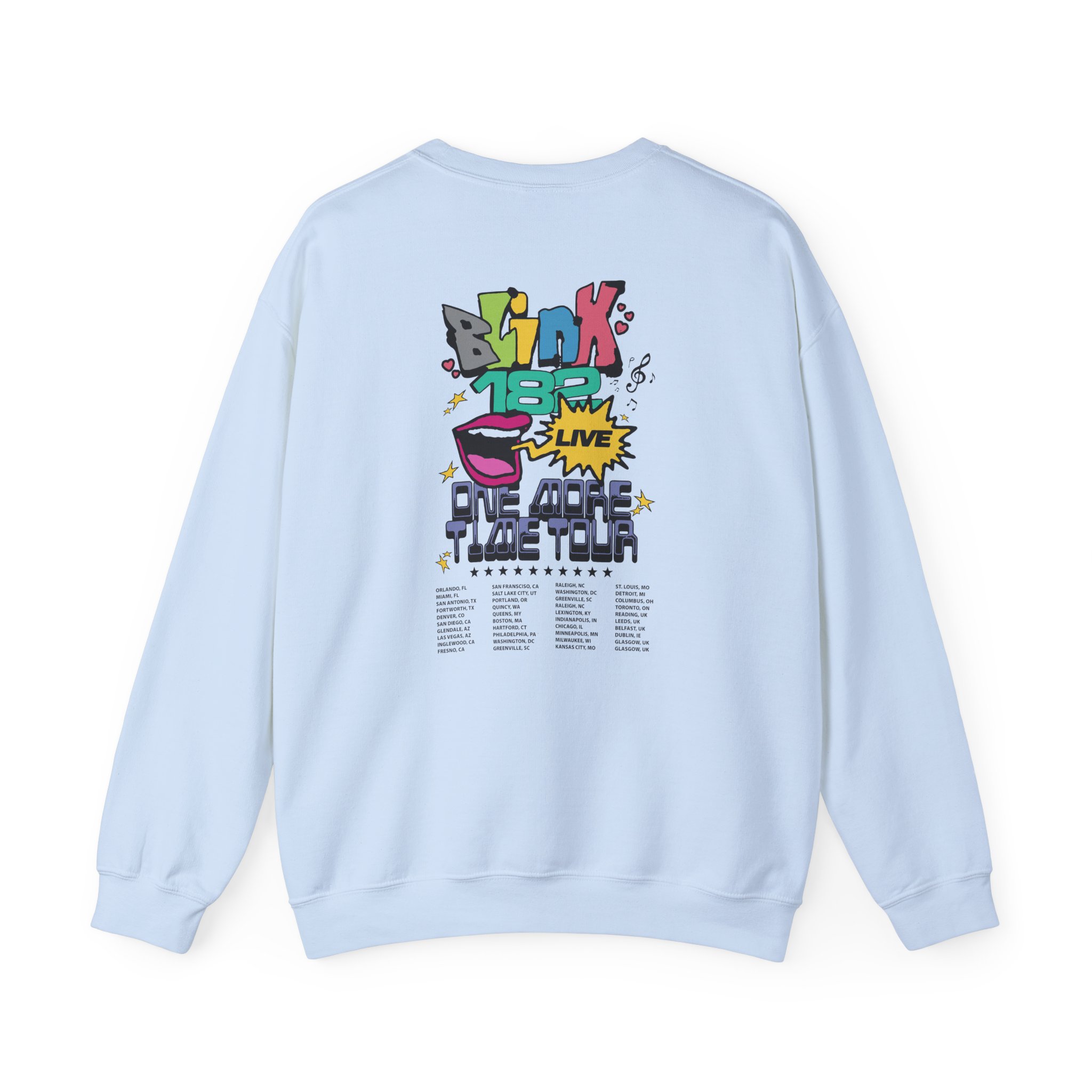 Blink 182 One More Time Tour Unisex Heavy Blendâ„¢ Crewneck Sweatshirt