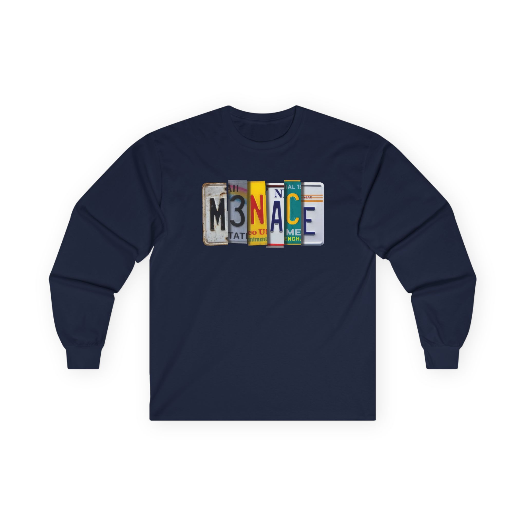 Kanel Joseph Menace License Plate Unisex Ultra Cotton Long Sleeve Tee