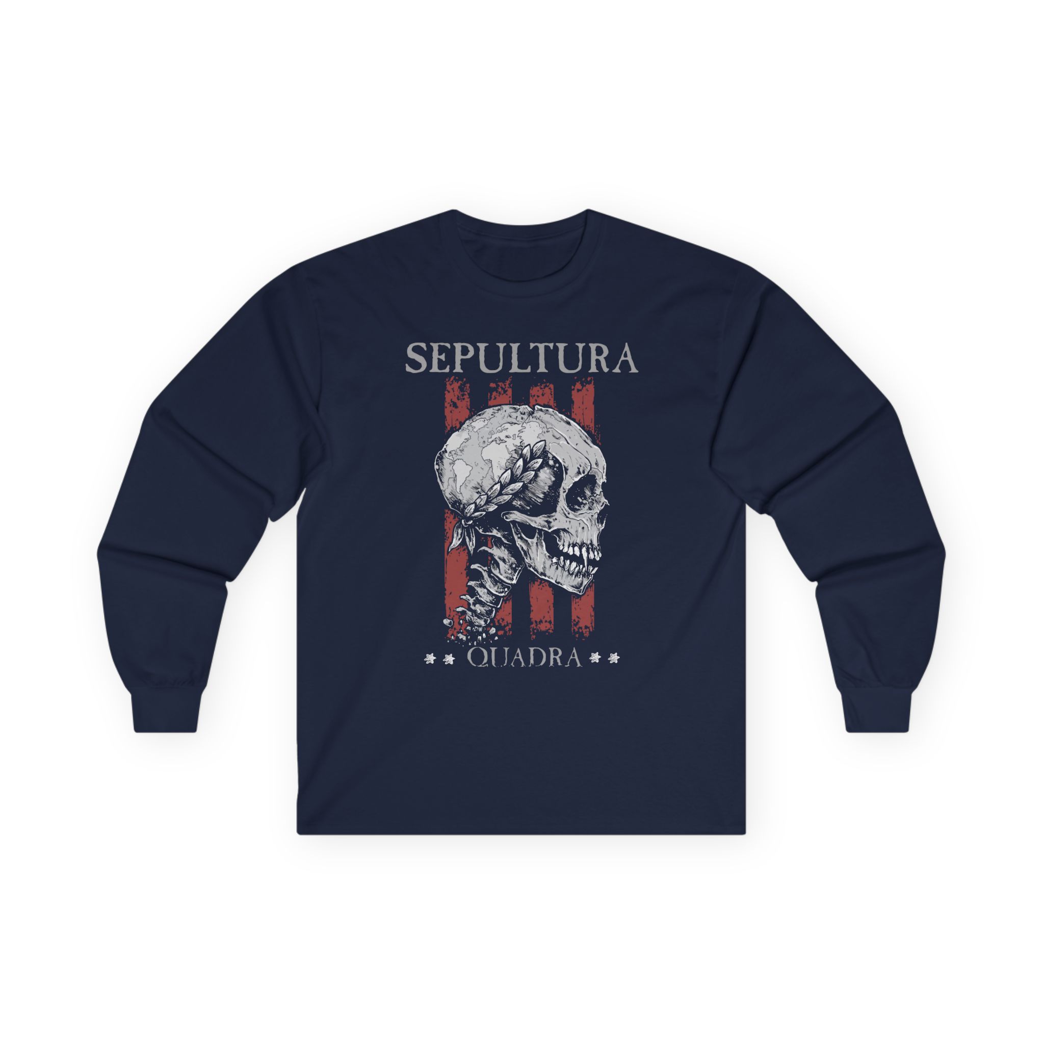 Sepultura Quadra Skull Unisex Ultra Cotton Long Sleeve Tee