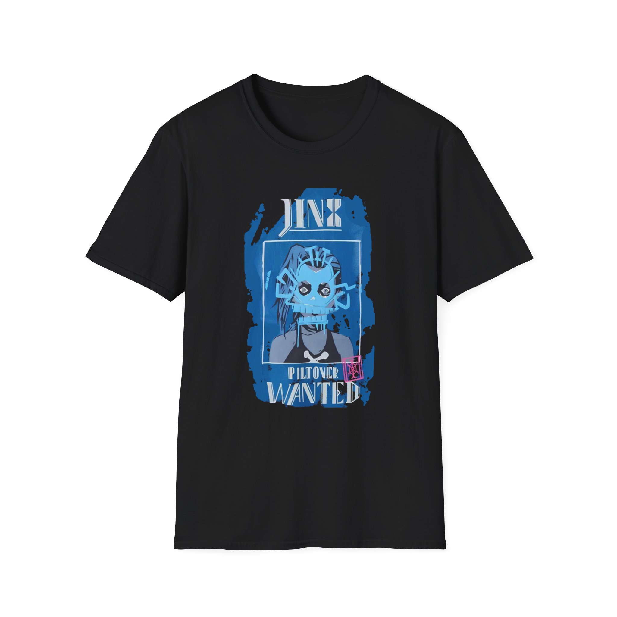 Jinx Arcane Wanted Poster Unisex Softstyle T-Shirt