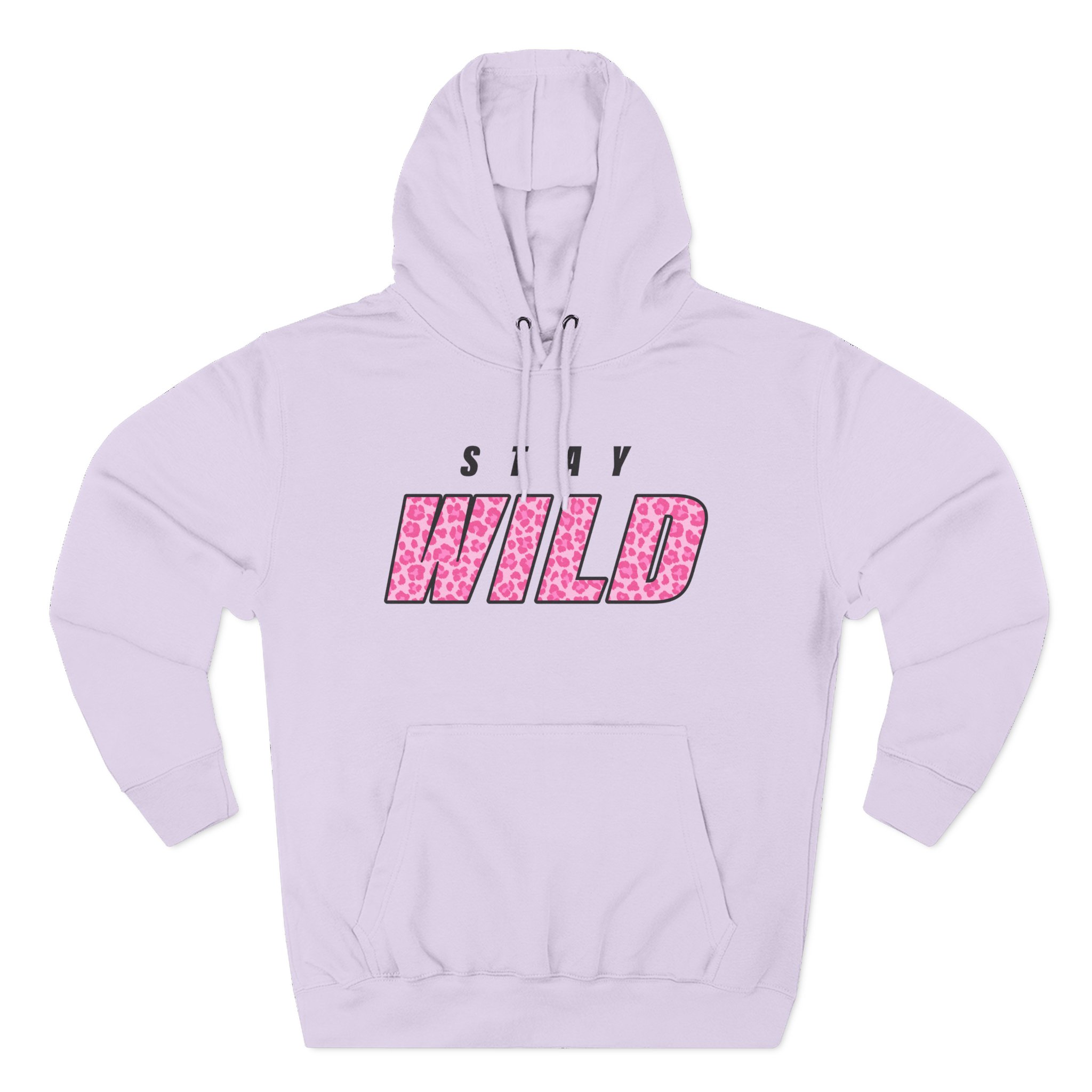 Wild Pink Three-Panel Fleece Hoodie