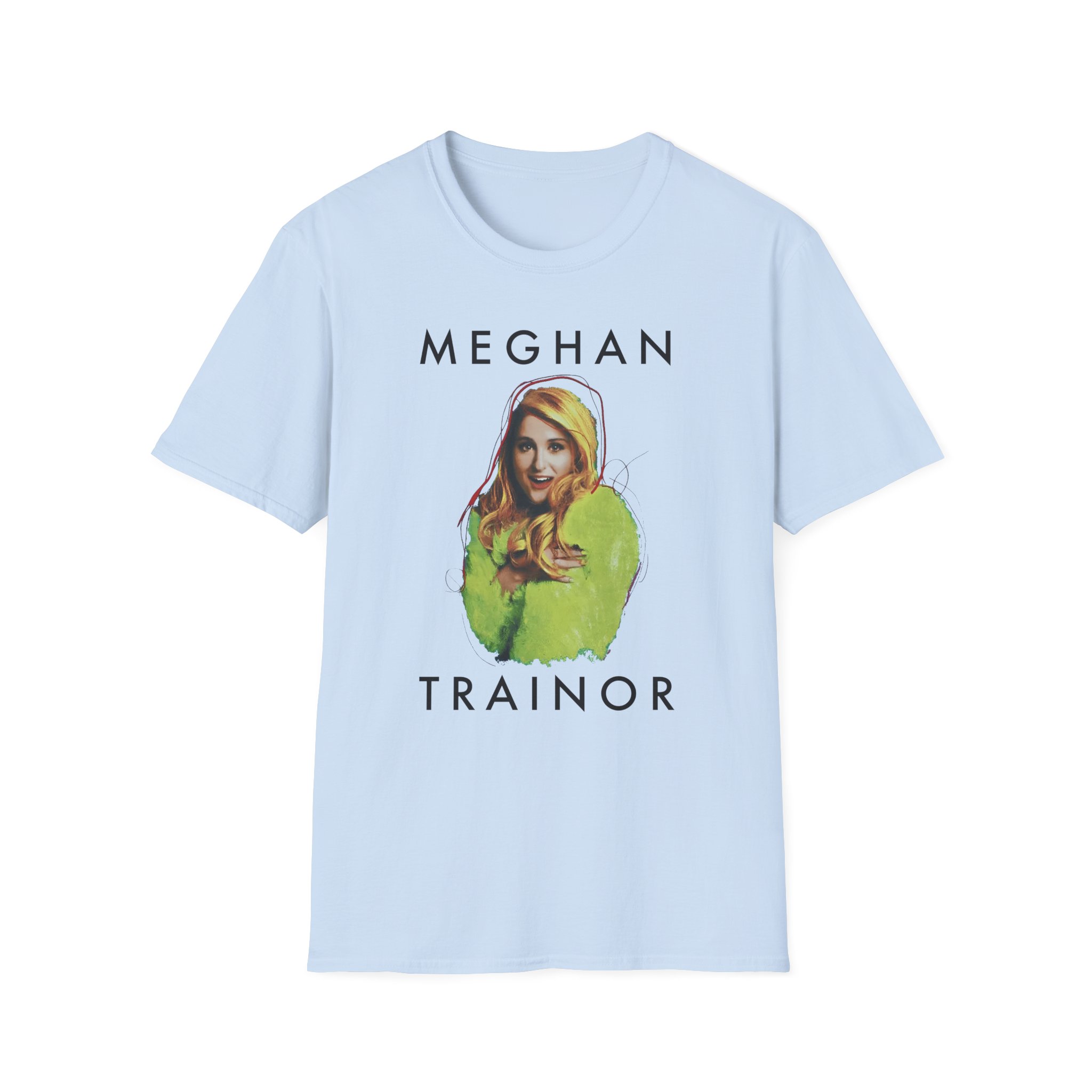 Meghan Trainor Title Pose Turquoise Unisex Softstyle T-Shirt