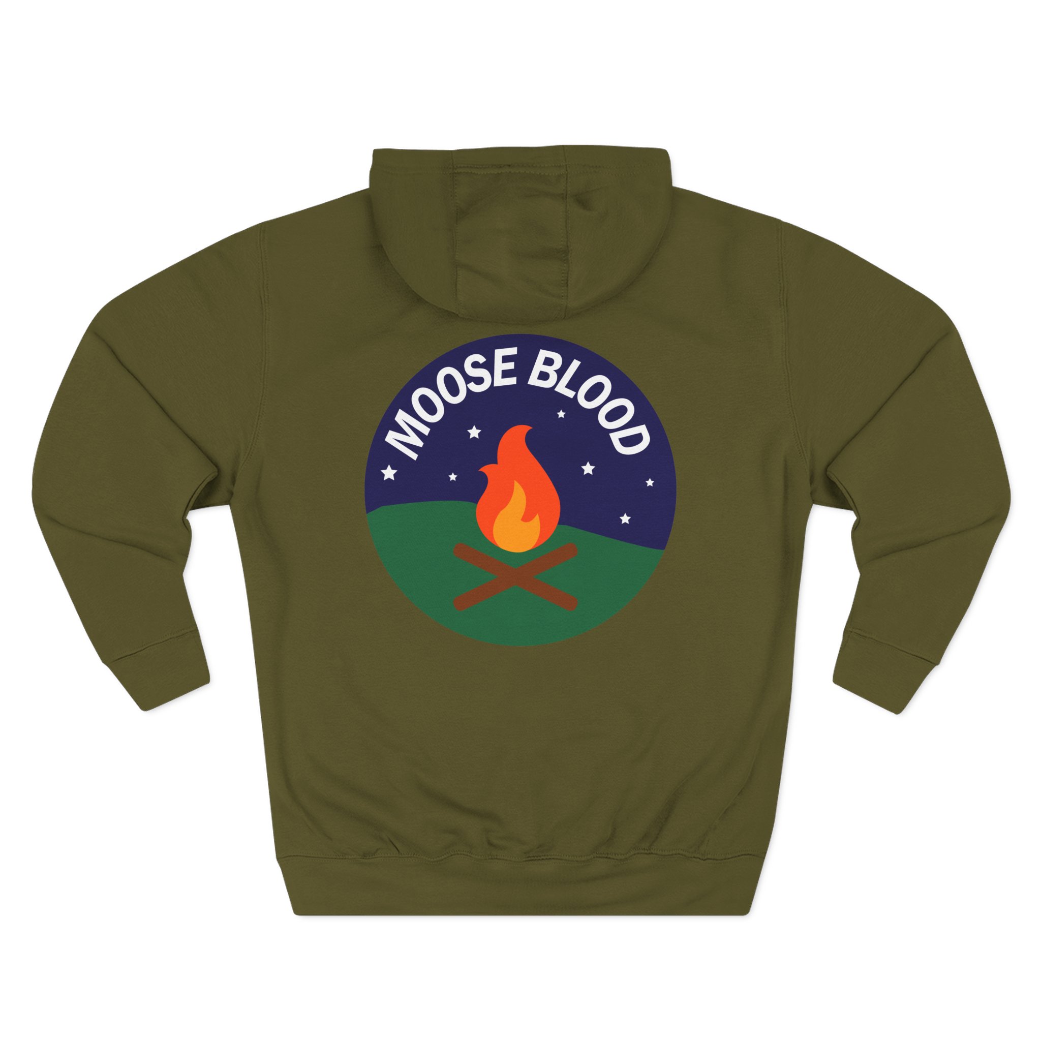 Moose Blood Three-Panel Fleece Hoodie