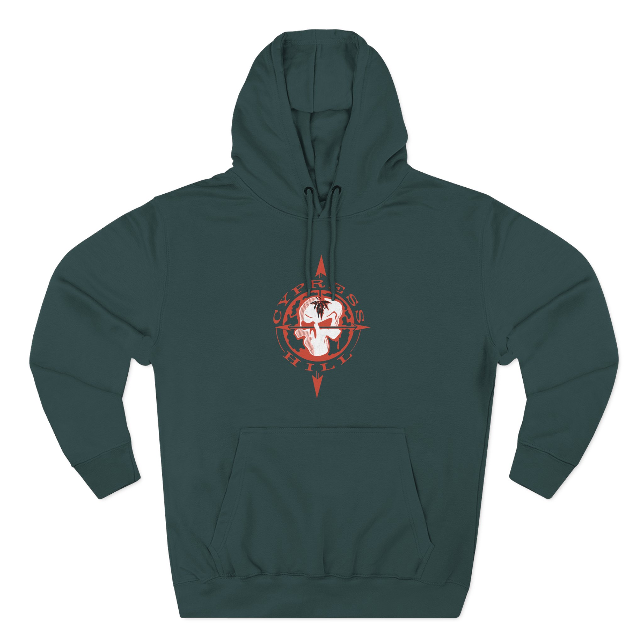 Cypress Hill Skull N Compass Three-Panel Fleece Hoodie