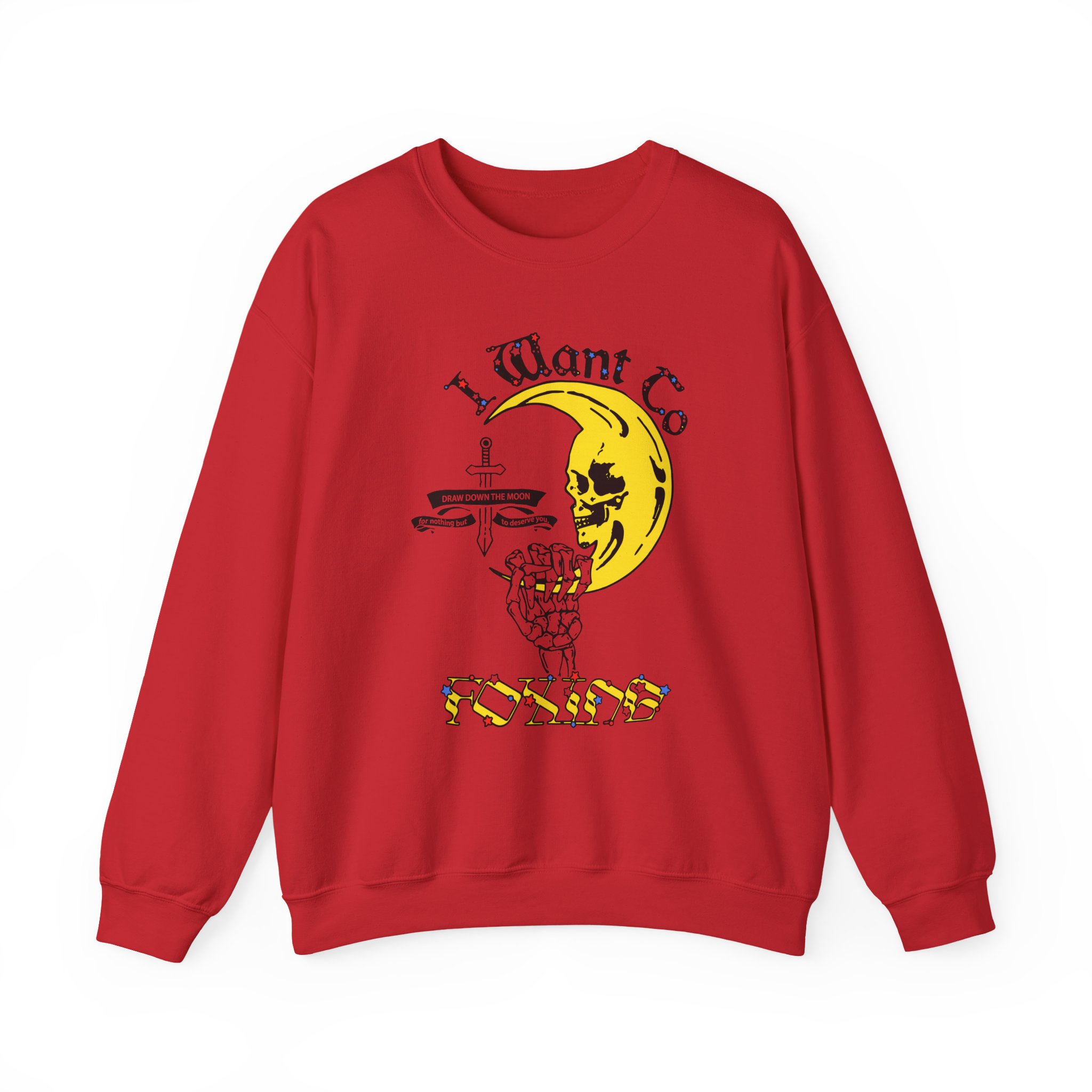 Foxing Draw Down Unisex Heavy Blendâ„¢ Crewneck Sweatshirt