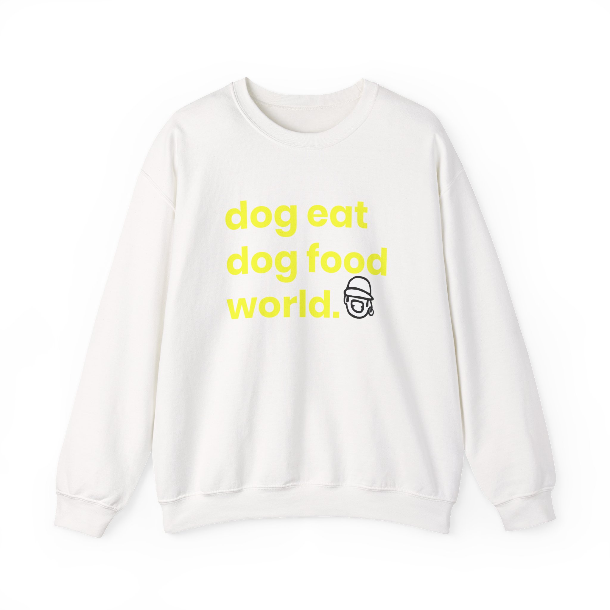 Niko B Dog Eat Dog Food World Unisex Heavy Blend Crewneck Sweatshirt
