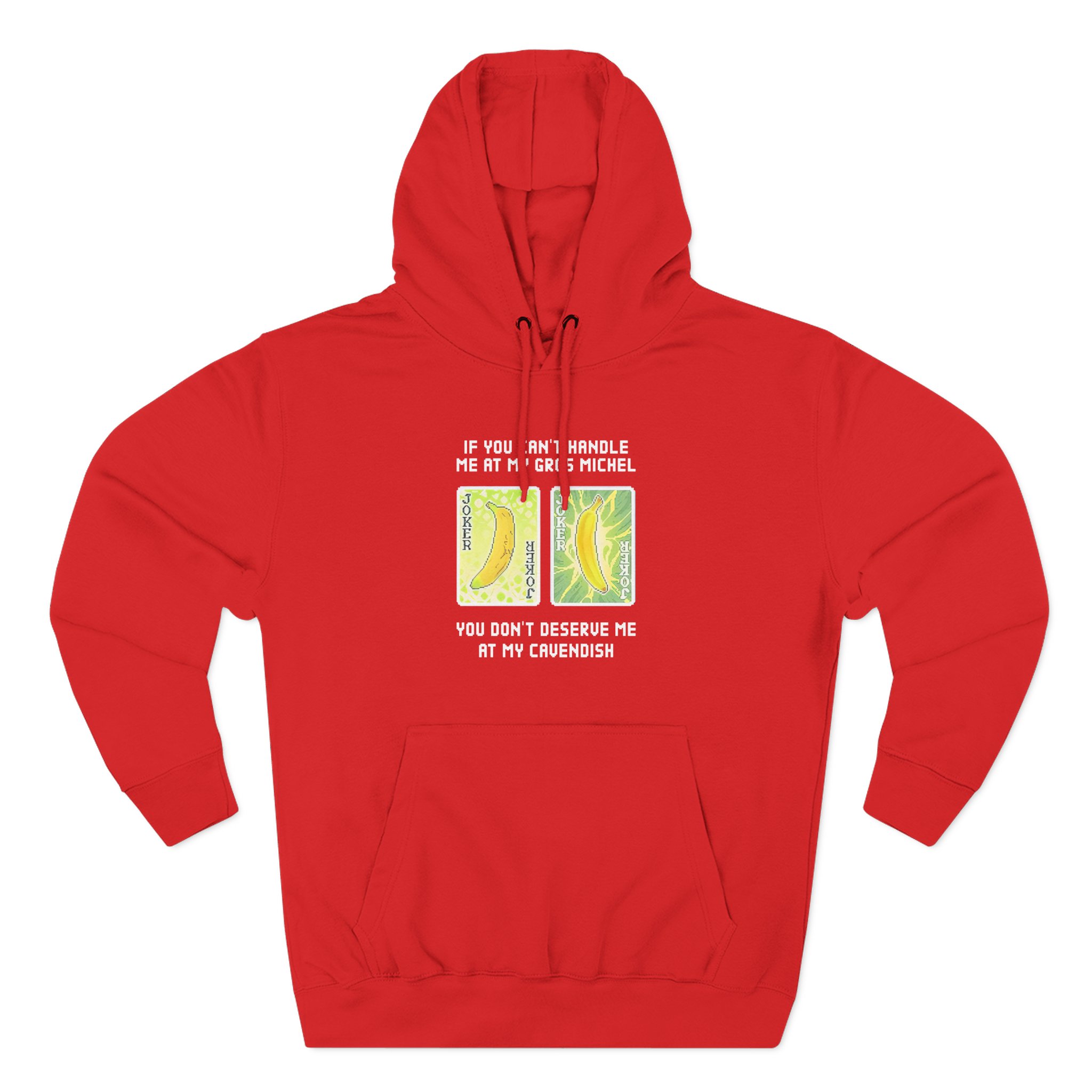 Balatro Gros Michel and Cavendish Jokker Banana Three-Panel Fleece Hoodie