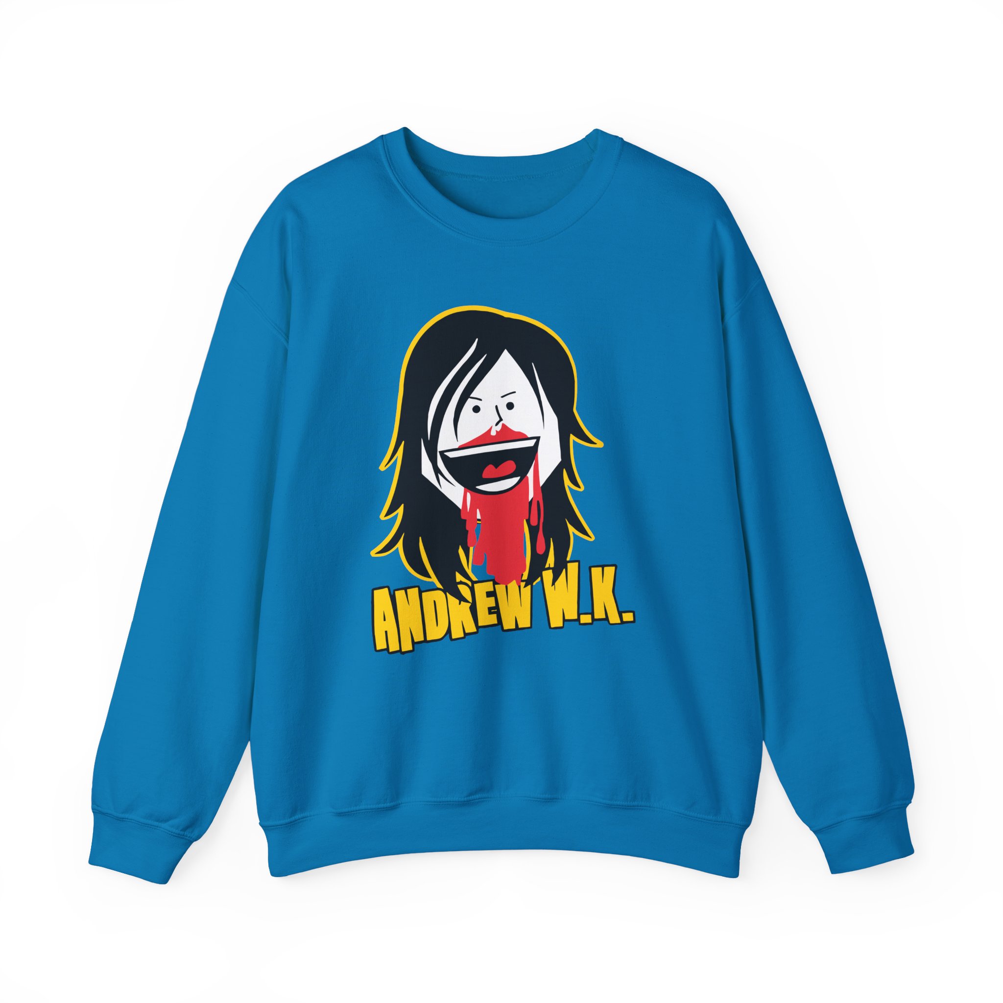 Andrew Wk Cartoon Bloody Nose Unisex Heavy Blendâ„¢ Crewneck Sweatshirt