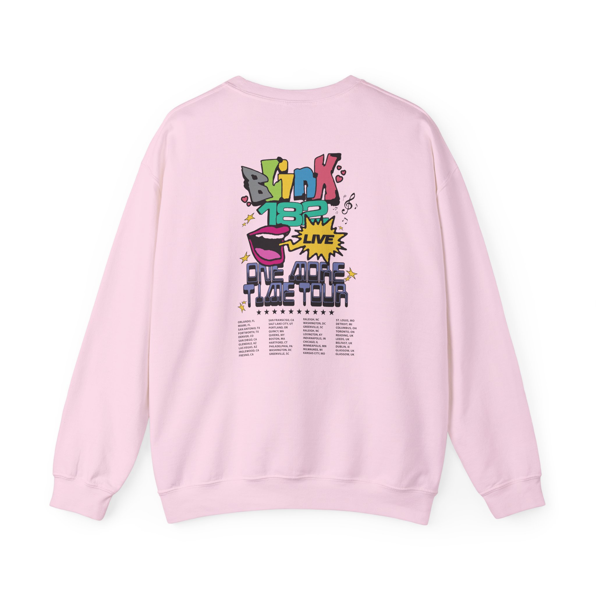 Blink 182 One More Time Tour Unisex Heavy Blendâ„¢ Crewneck Sweatshirt