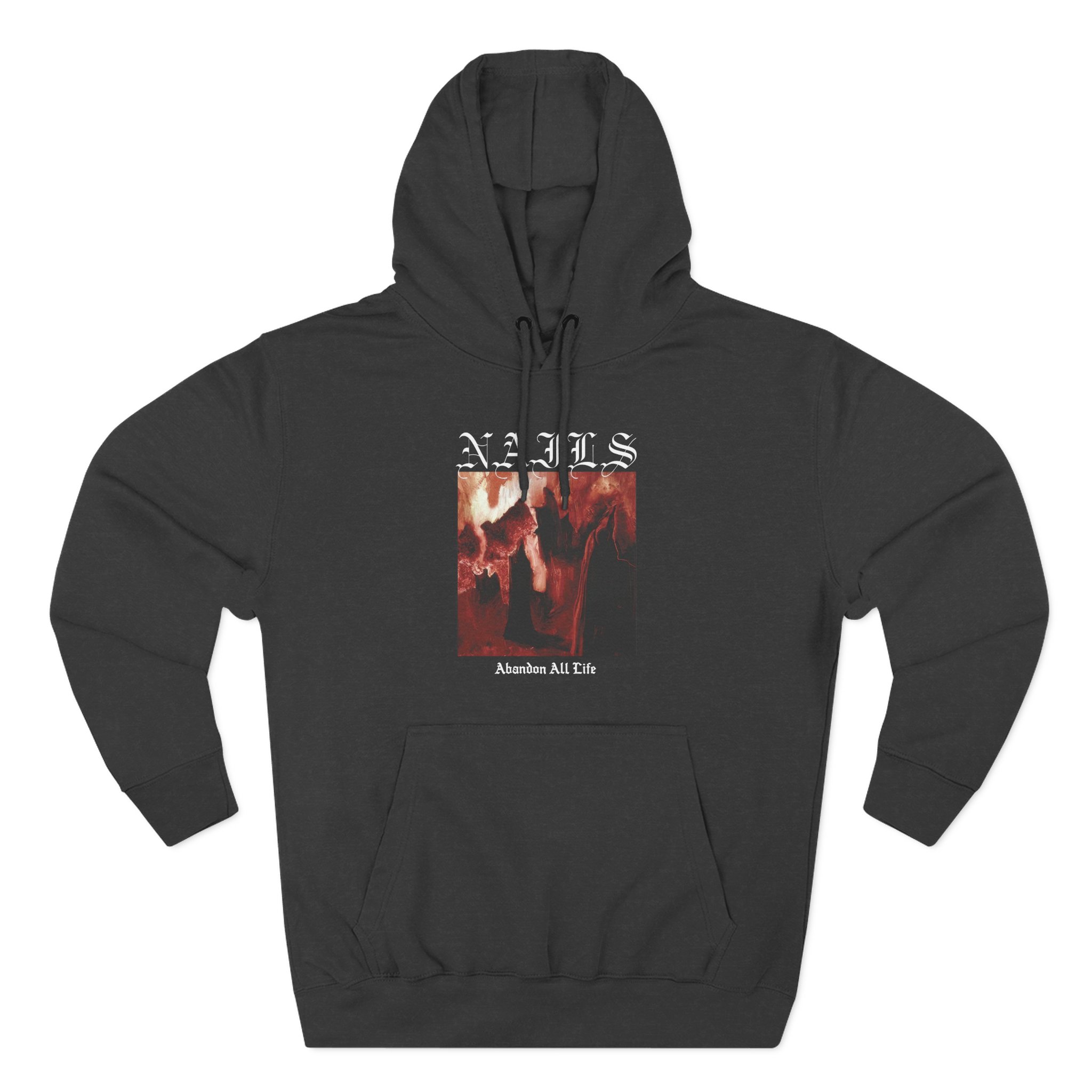 Nails Abandon All Life Three-Panel Fleece Hoodie