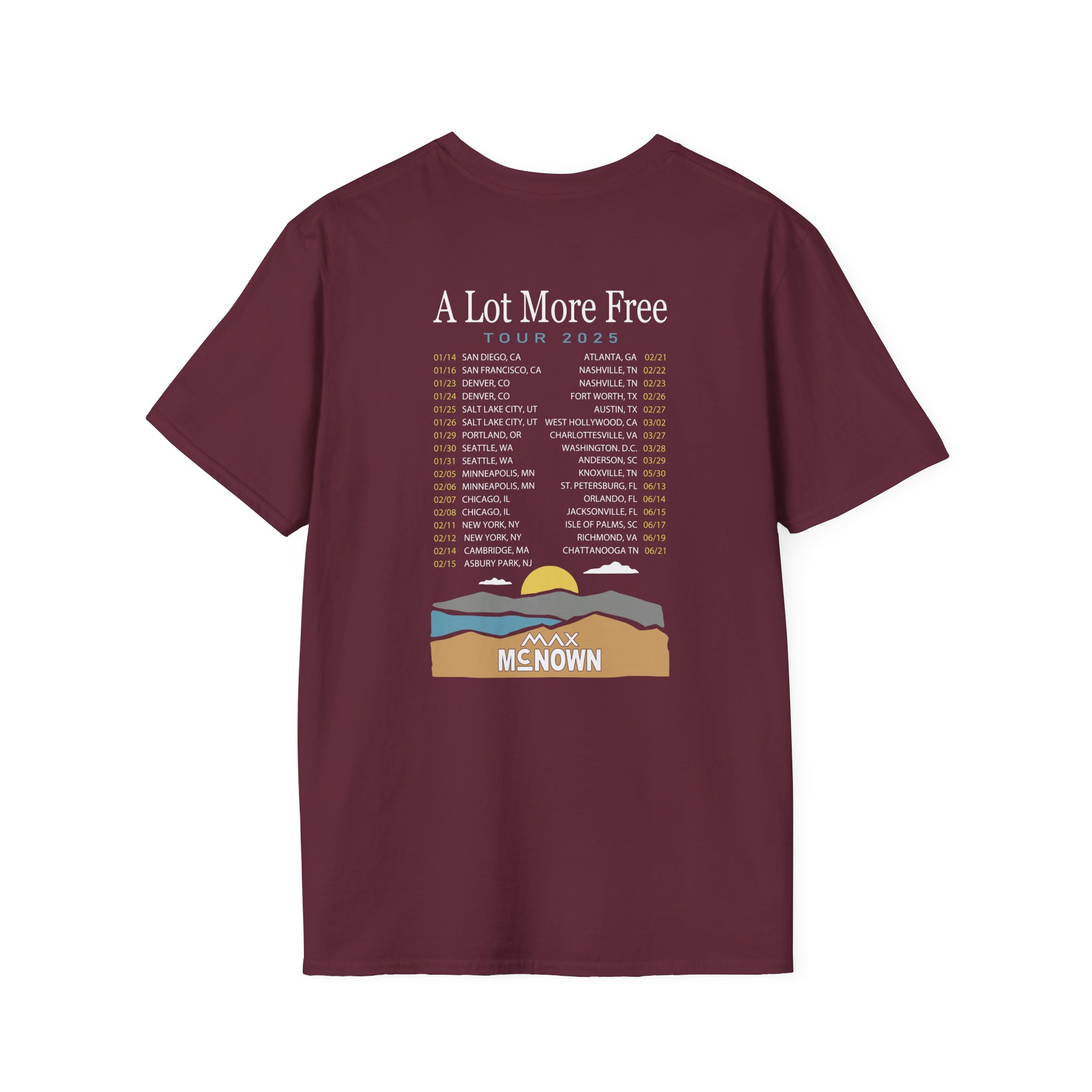Max Mcnown US Tour Unisex Softstyle T-Shirt