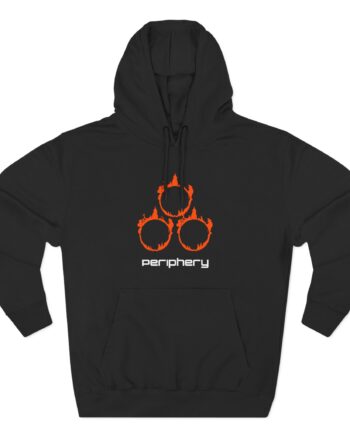 Periphery Circle Flames Three-Panel Fleece Hoodie