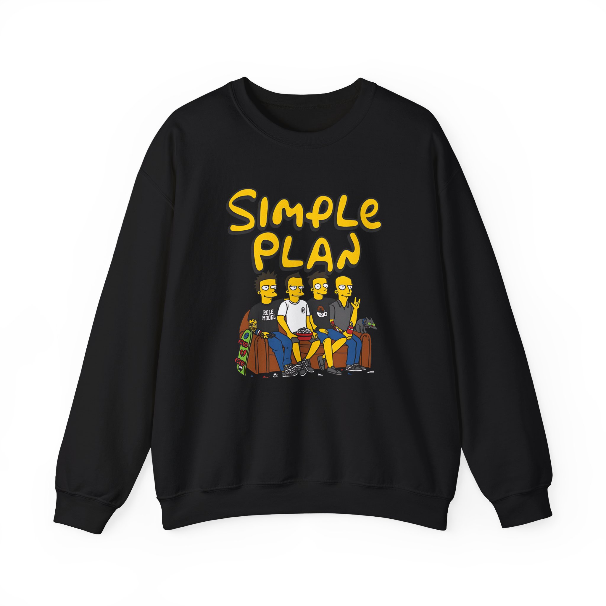 Simple Plan Band on the Couch Unisex Heavy Blendâ„¢ Crewneck Sweatshirt