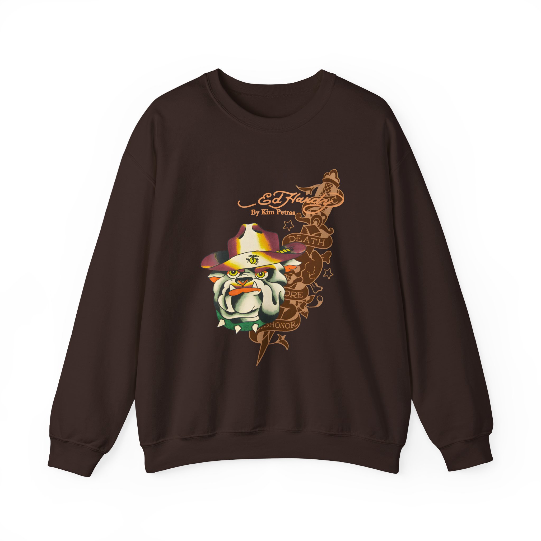 Kim Petras Bulldog Boxy Unisex Heavy Blendâ„¢ Crewneck Sweatshirt