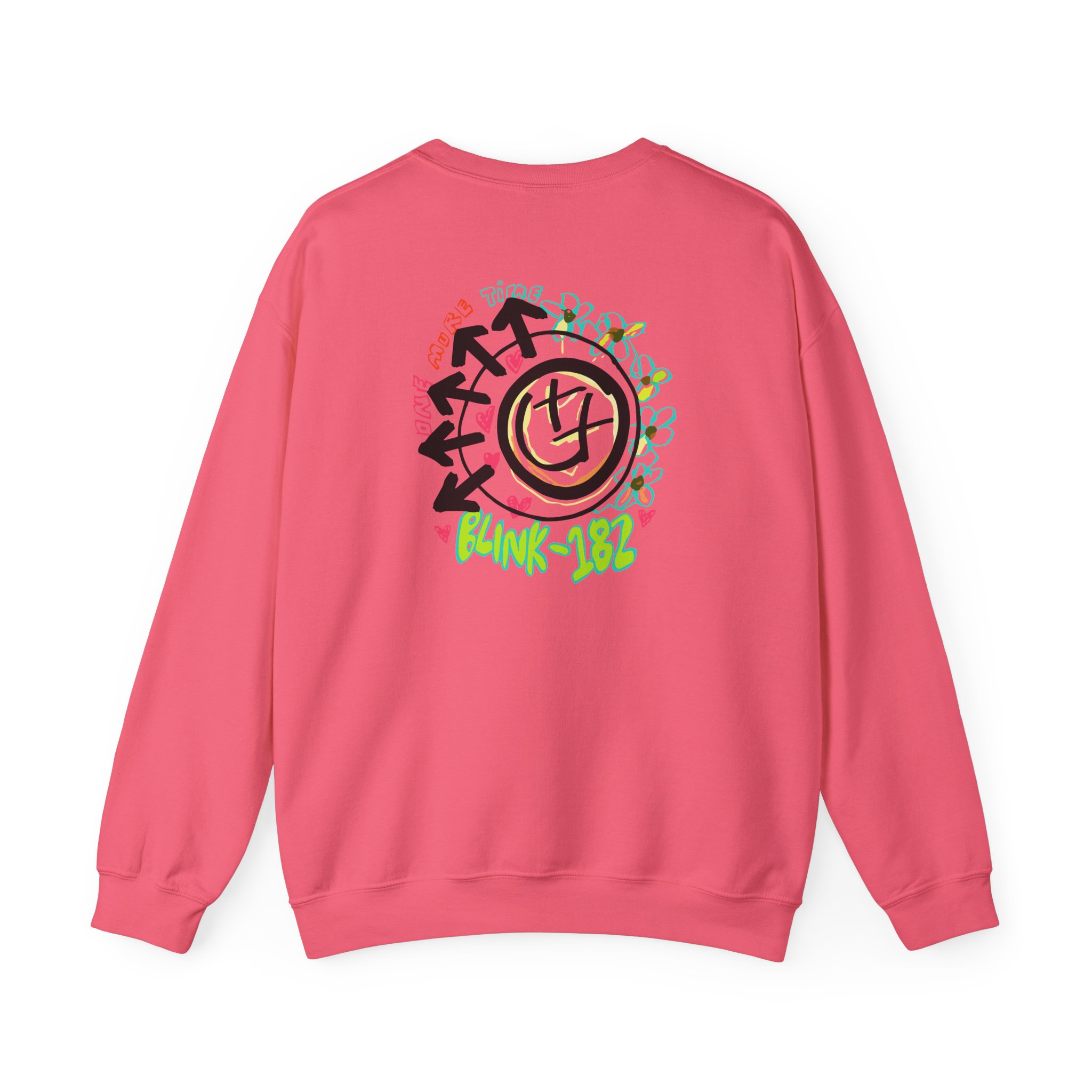 Blink 182 One More Time Smiley Sketch Unisex Heavy Blendâ„¢ Crewneck Sweatshirt