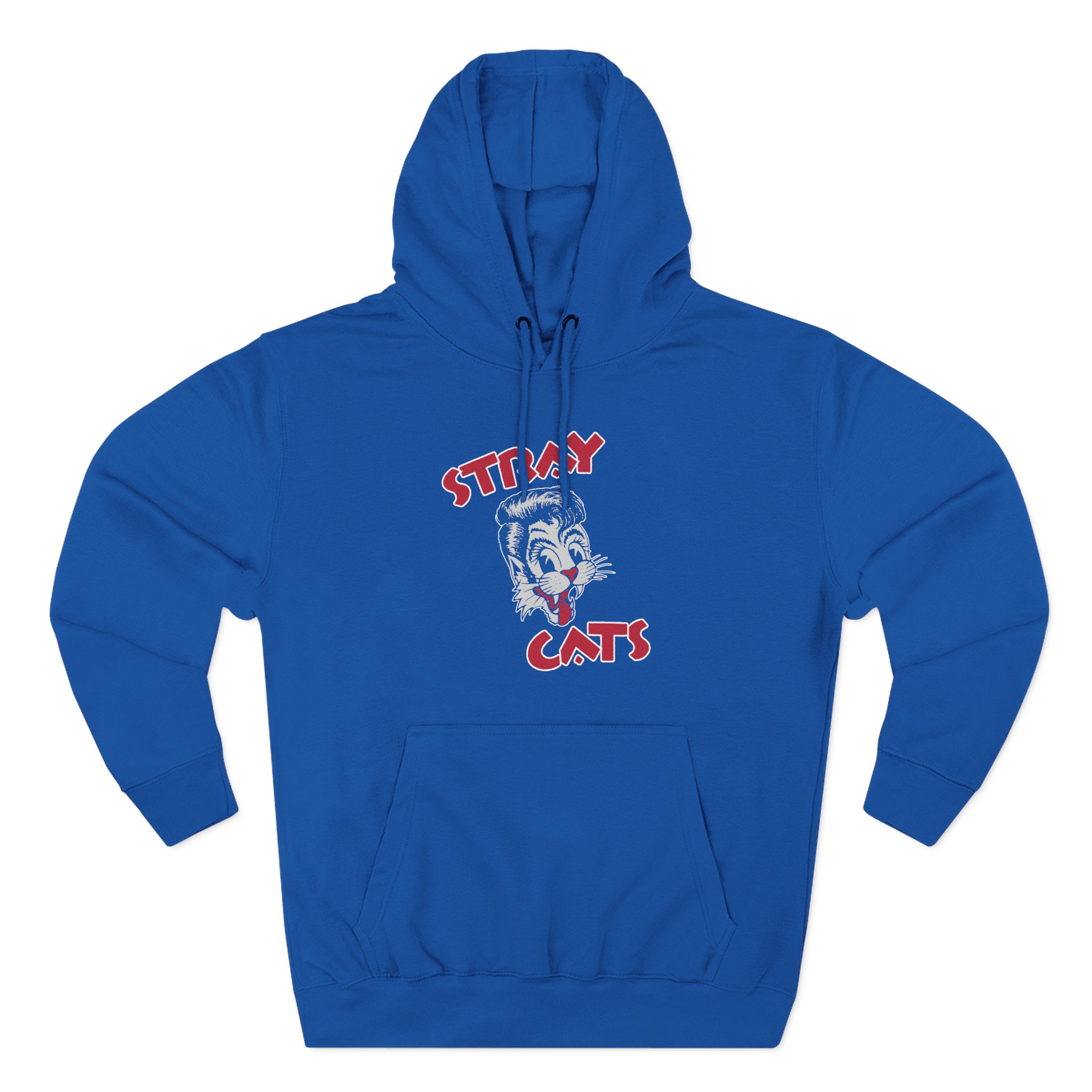 Stray Cats Cat Head Logo Three-Panel Fleece Hoodie