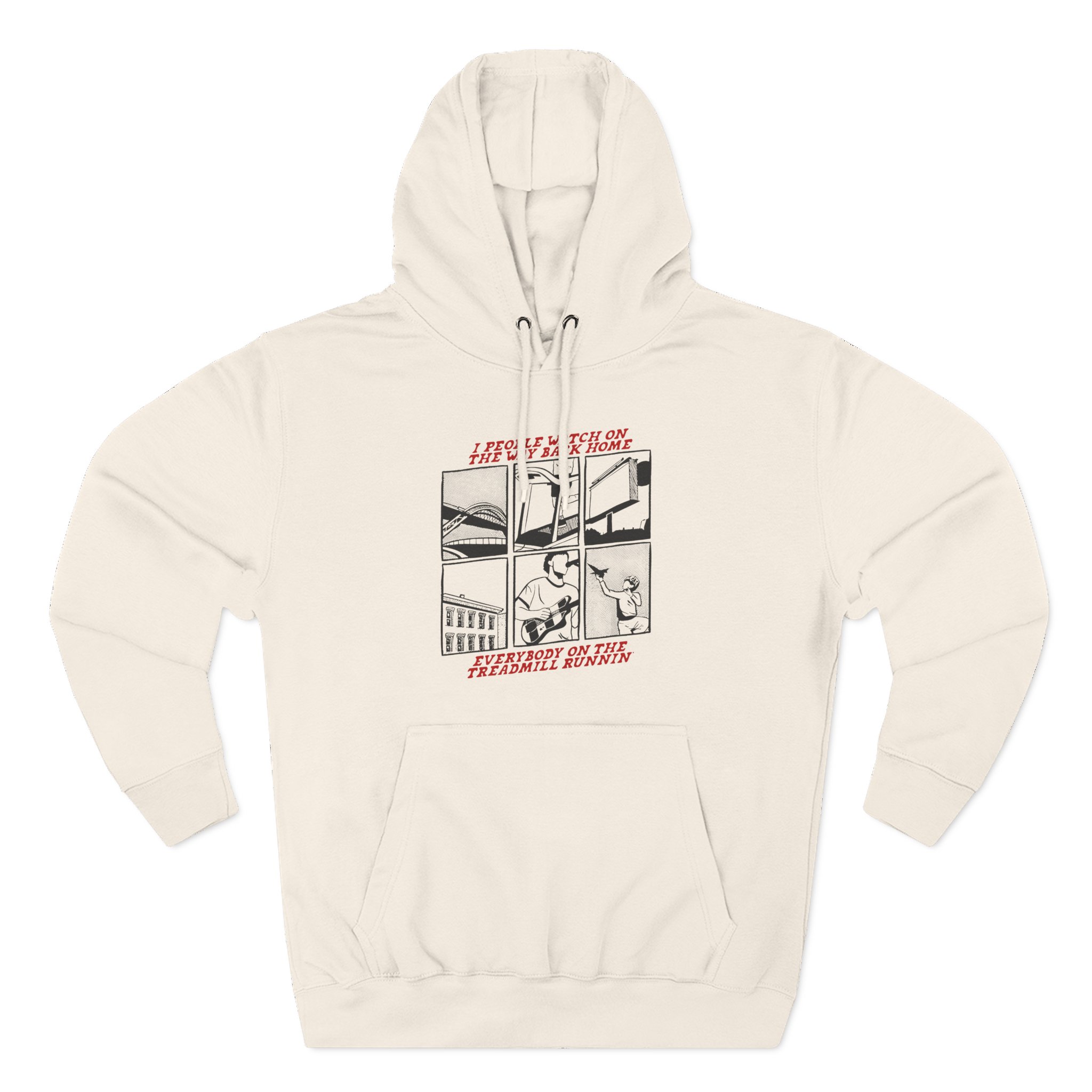 Sam Fender People Watching Three-Panel Fleece Hoodie