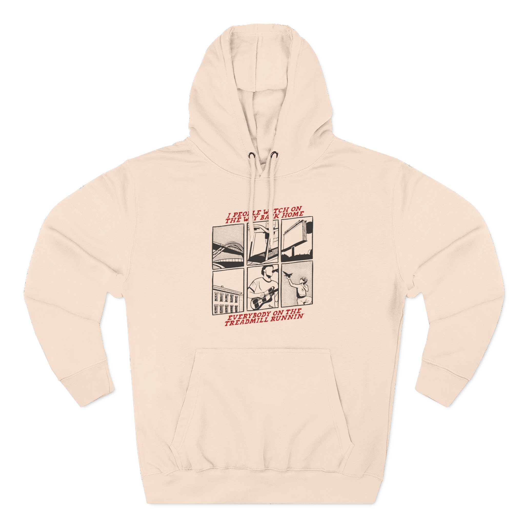 Sam Fender People Watching Three-Panel Fleece Hoodie