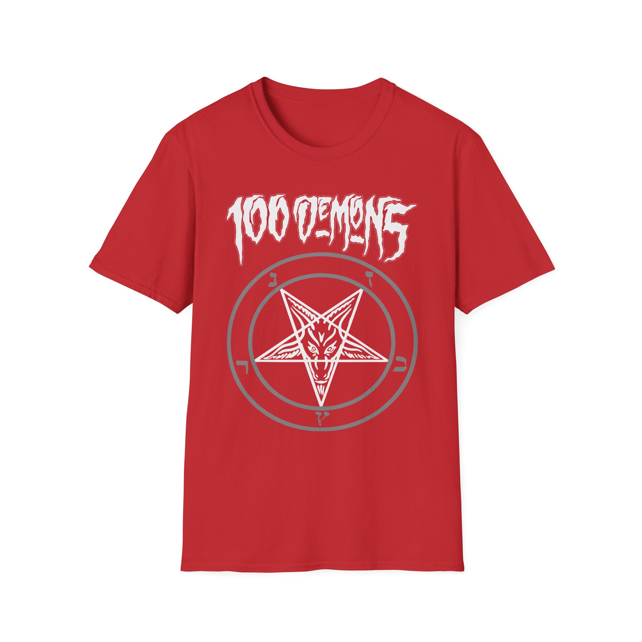 100 Demons Pentagram Unisex Softstyle T-Shirt