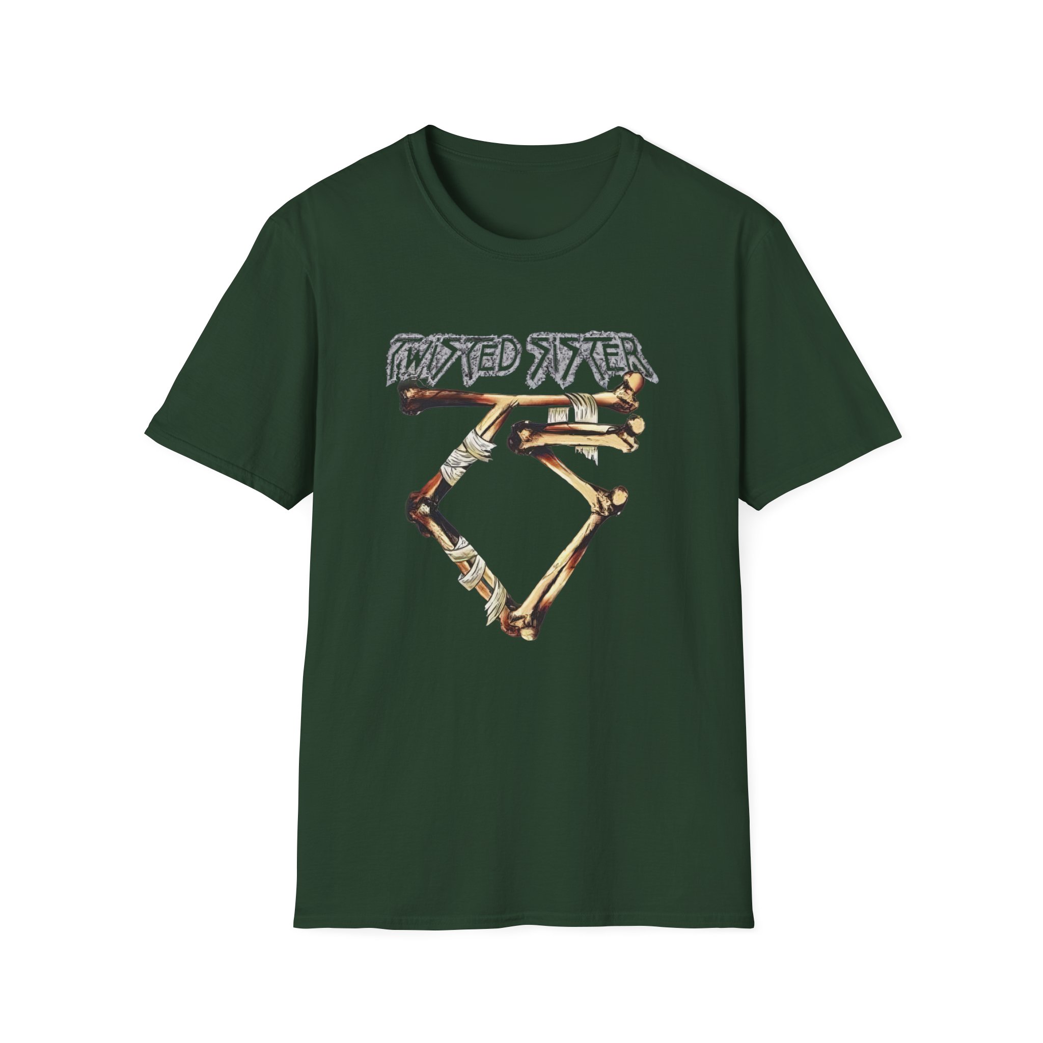 Popfunk Twisted Sister Bone Logo Unisex Softstyle T-Shirt