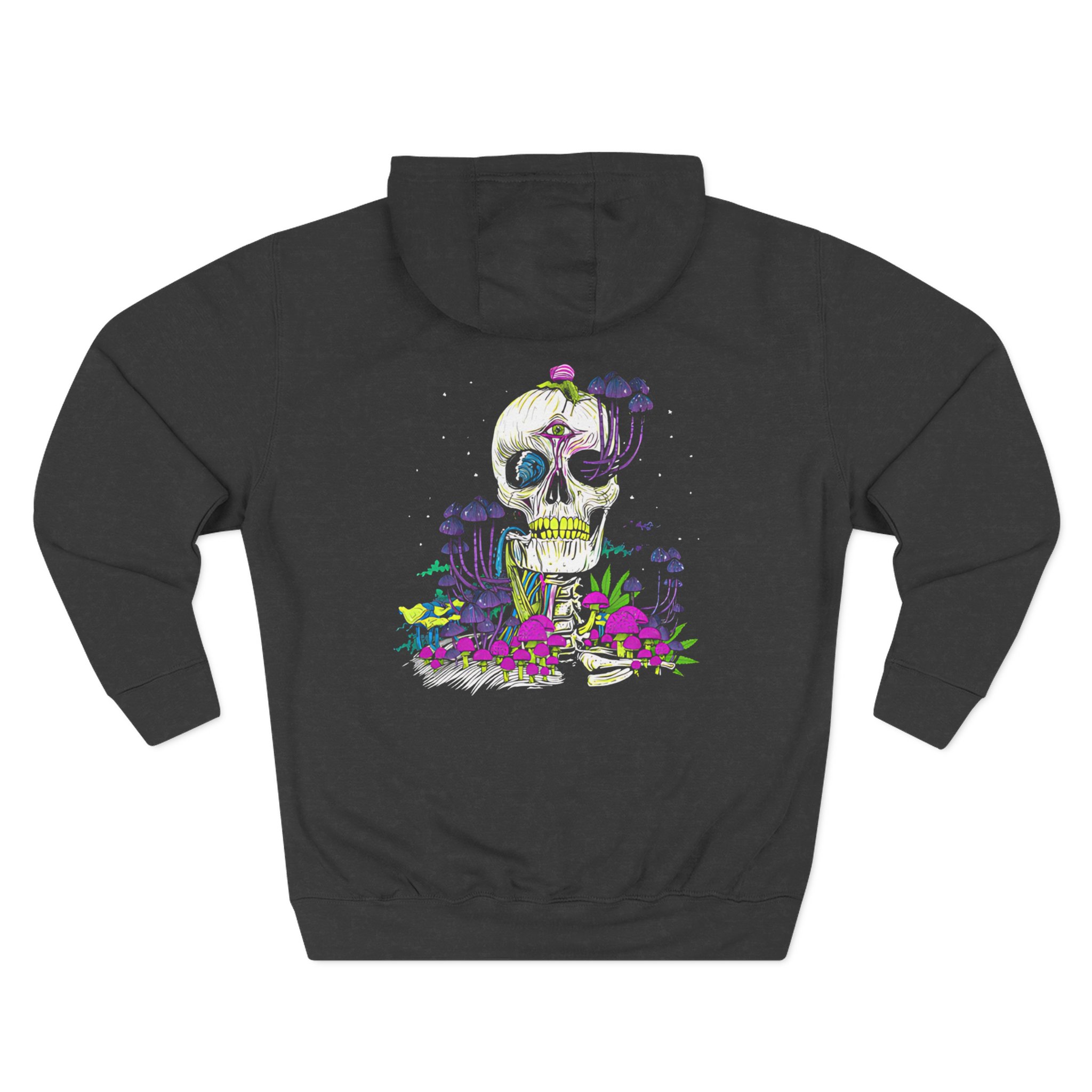 Incubus Magic Mushroom Skull Three-Panel Fleece Hoodie