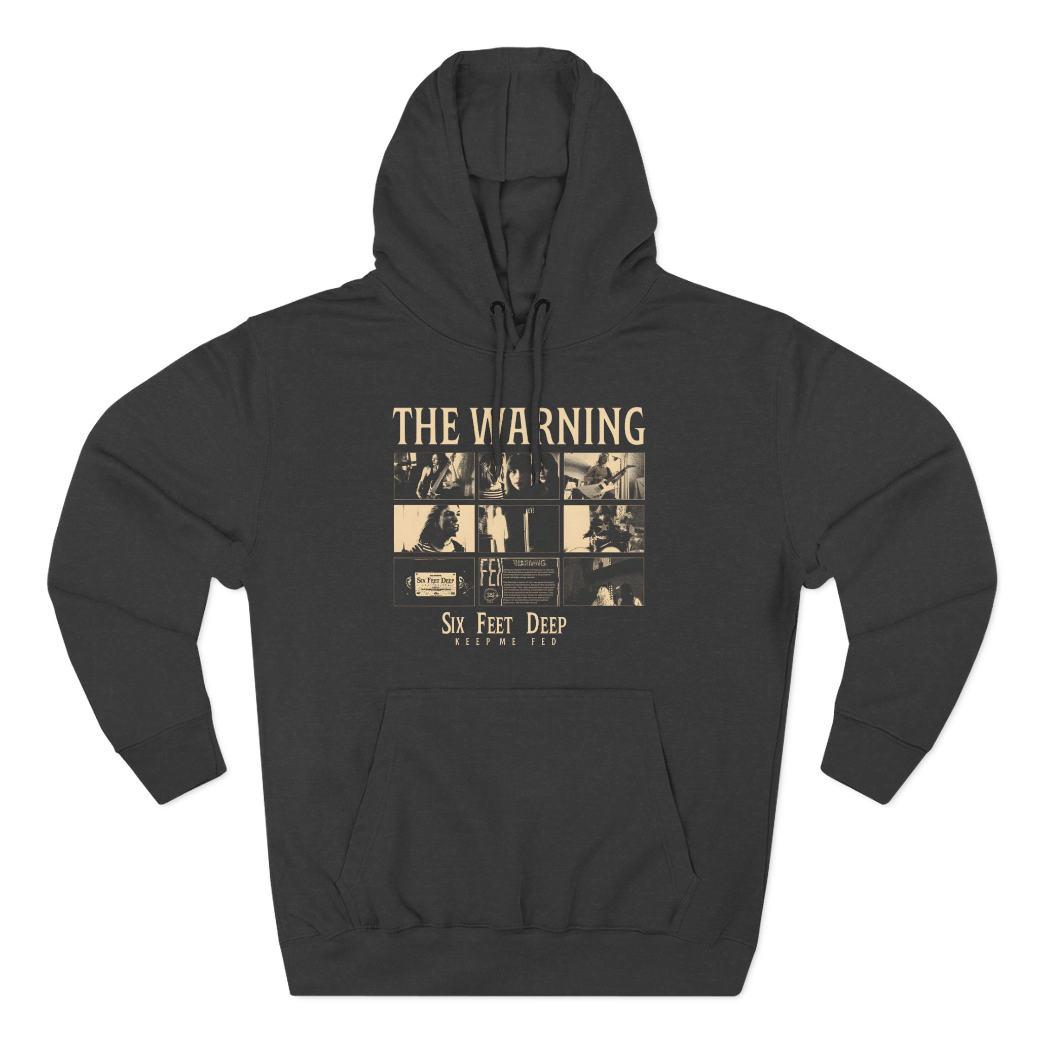 The Warning Six Feet Deep Three-Panel Fleece Hoodie