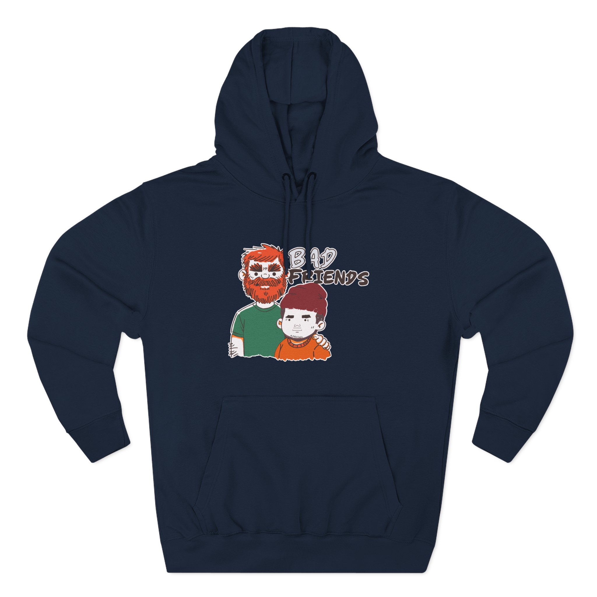 Bad Friends Hairy Three-Panel Fleece Hoodie