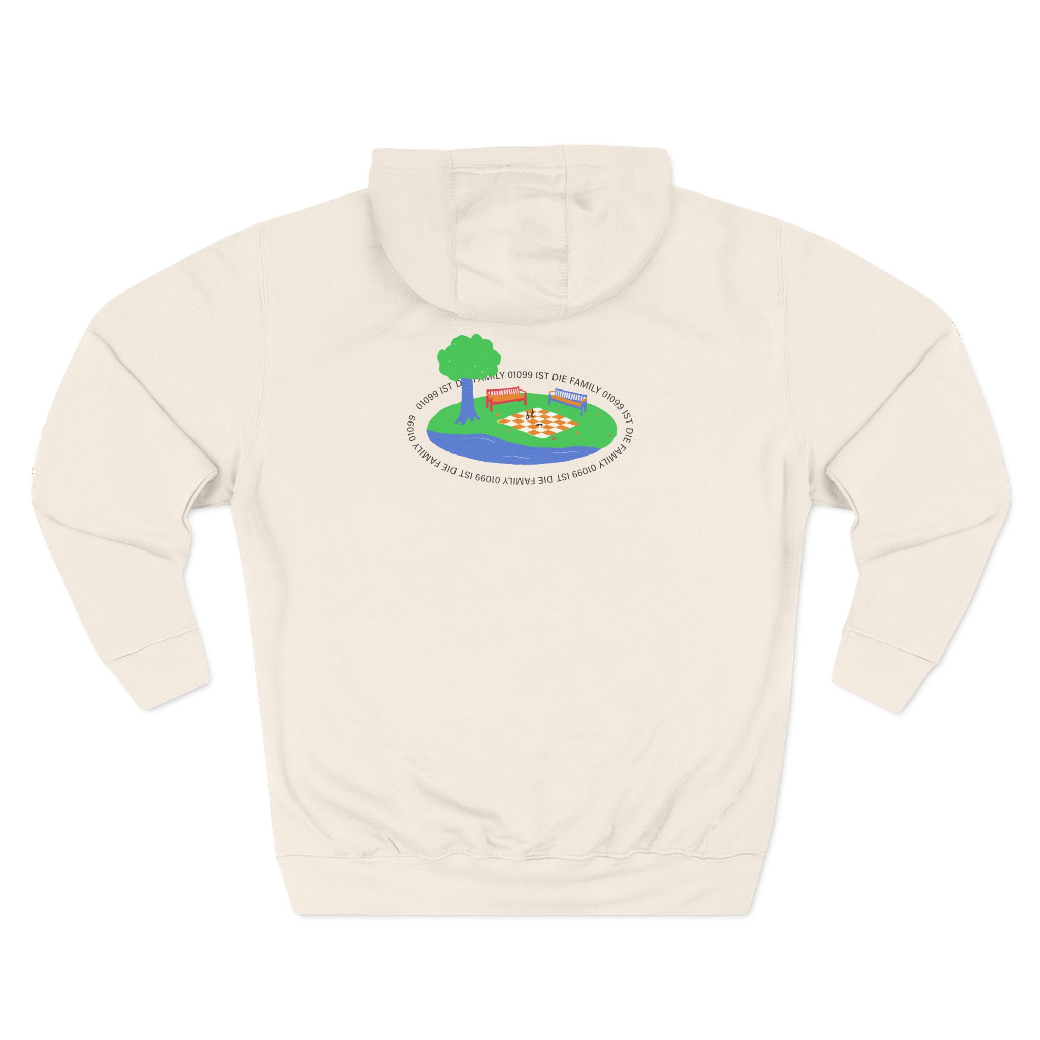 01099 Ist Die Family Three-Panel Fleece Hoodie