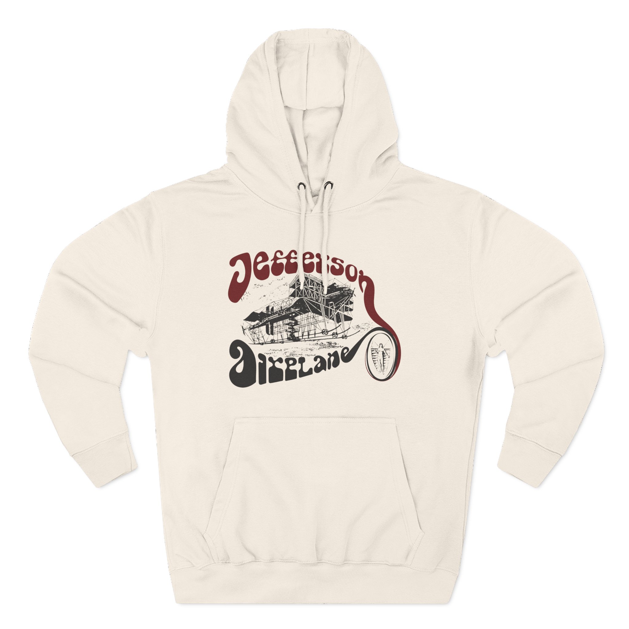 Jefferson Airplane Vintage Plane Three-Panel Fleece Hoodie
